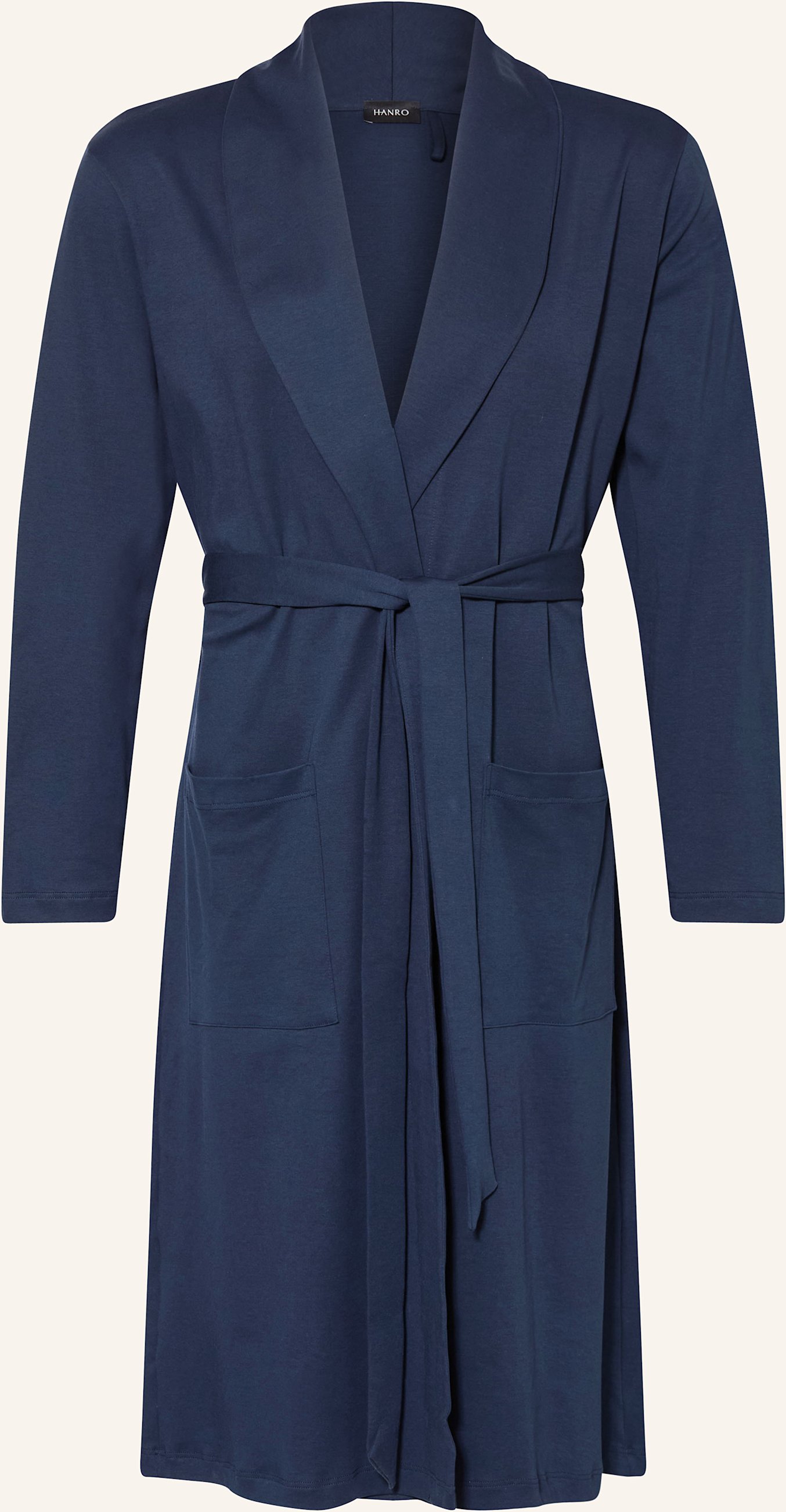 Hanro Herren-Morgenmantel Night & Day blau