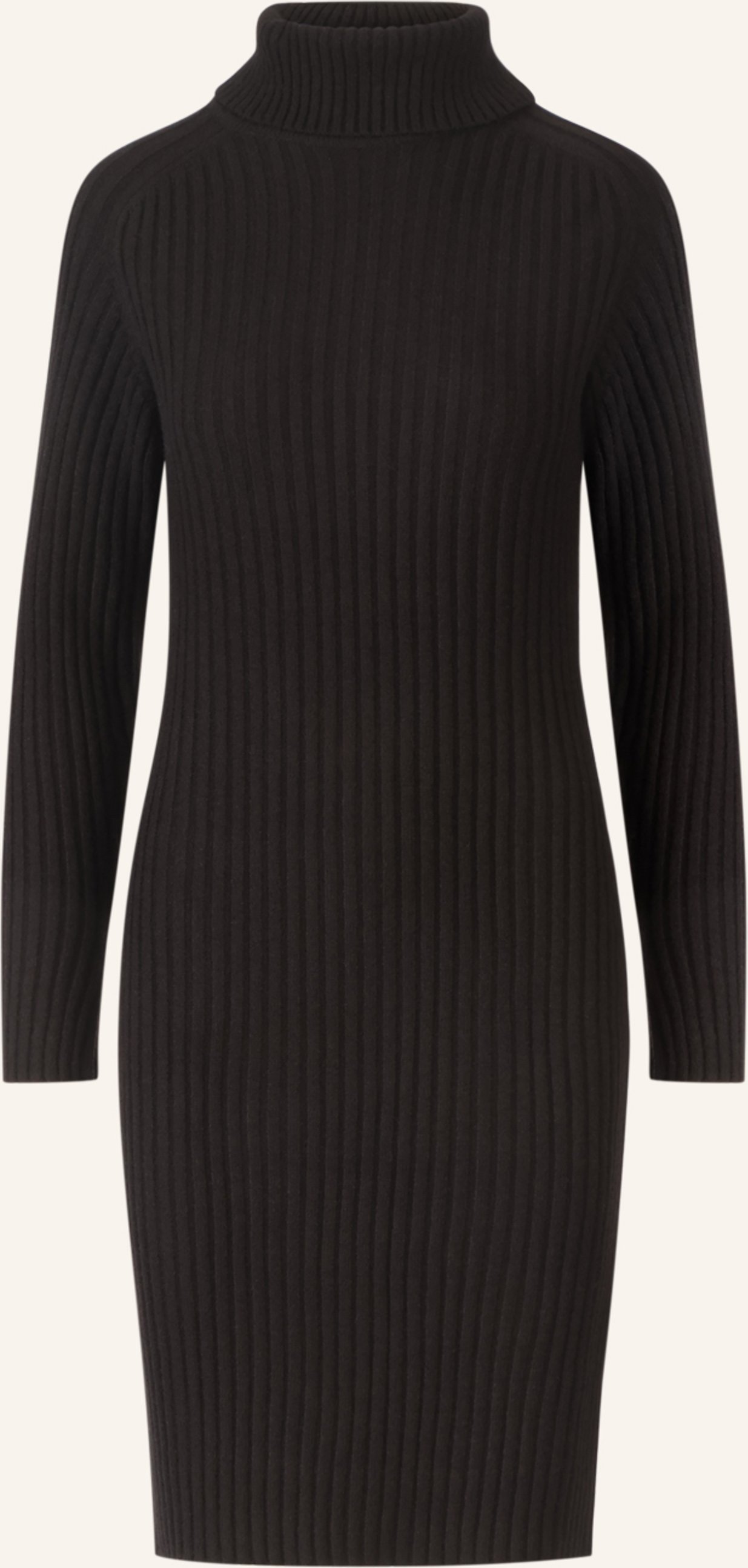 Apart Rippenstrickkleid schwarz