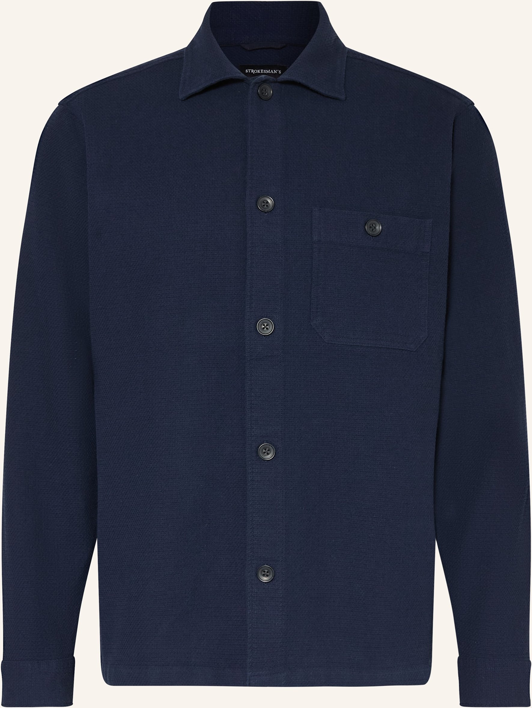 Strokesman's Piqué-Hemd Comfort Fit blau