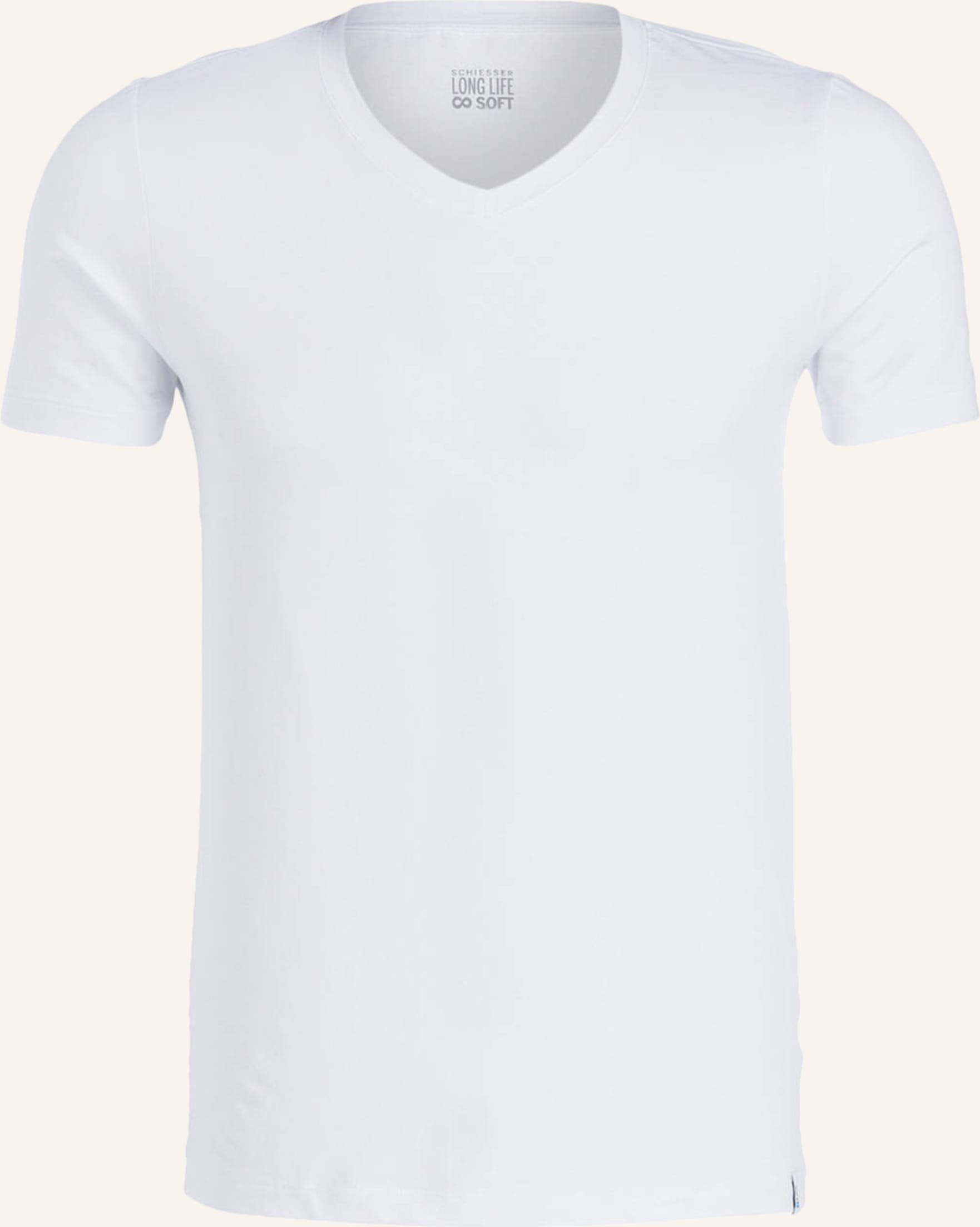 Schiesser V-Shirt Long Life Soft weiss