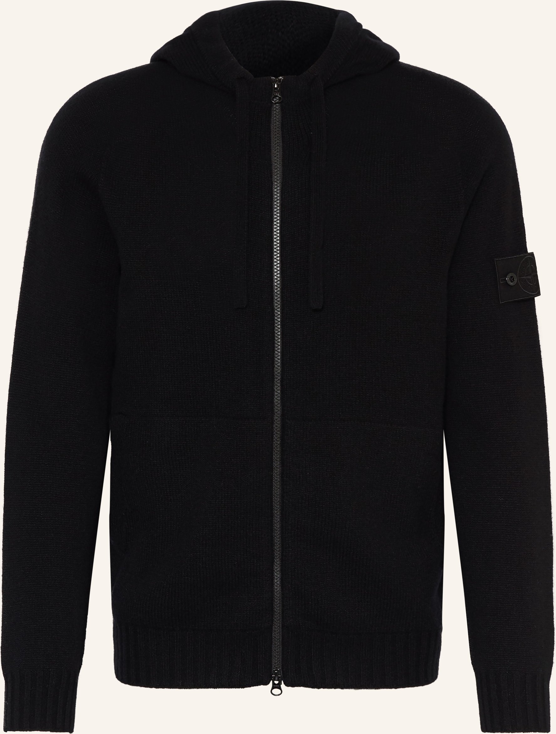 Stone Island Strickjacke Ghost Aus Cashmere schwarz