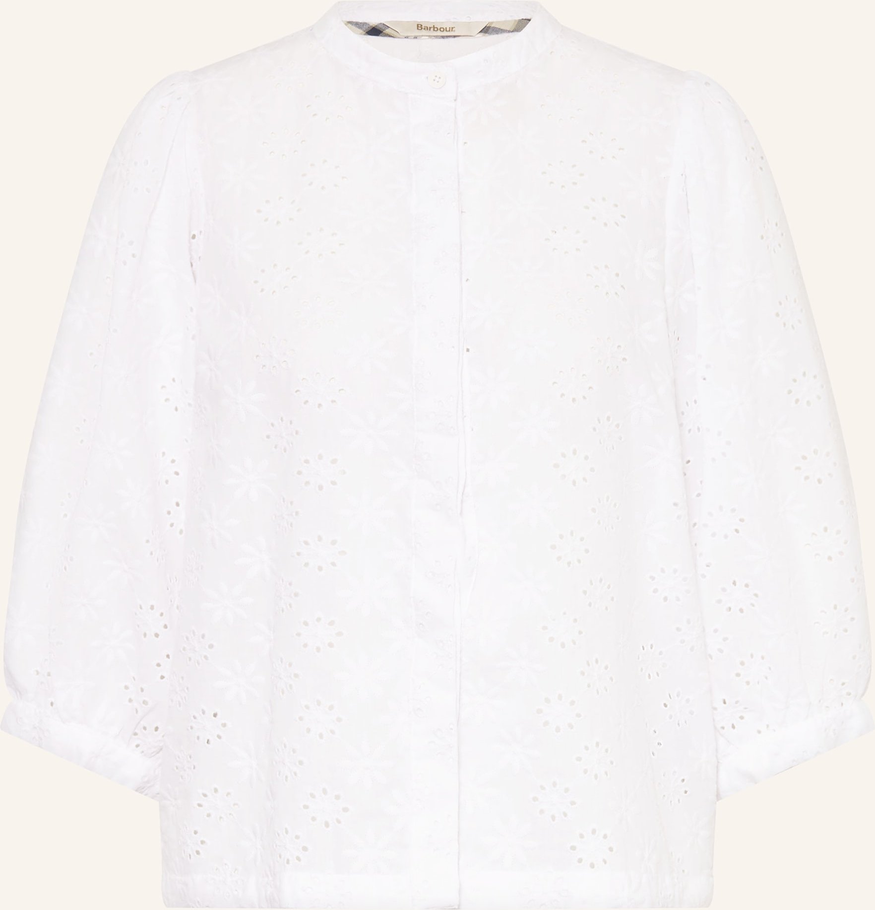Barbour Bluse Layla Aus Lochspitze Mit 3/4-Arm weiss