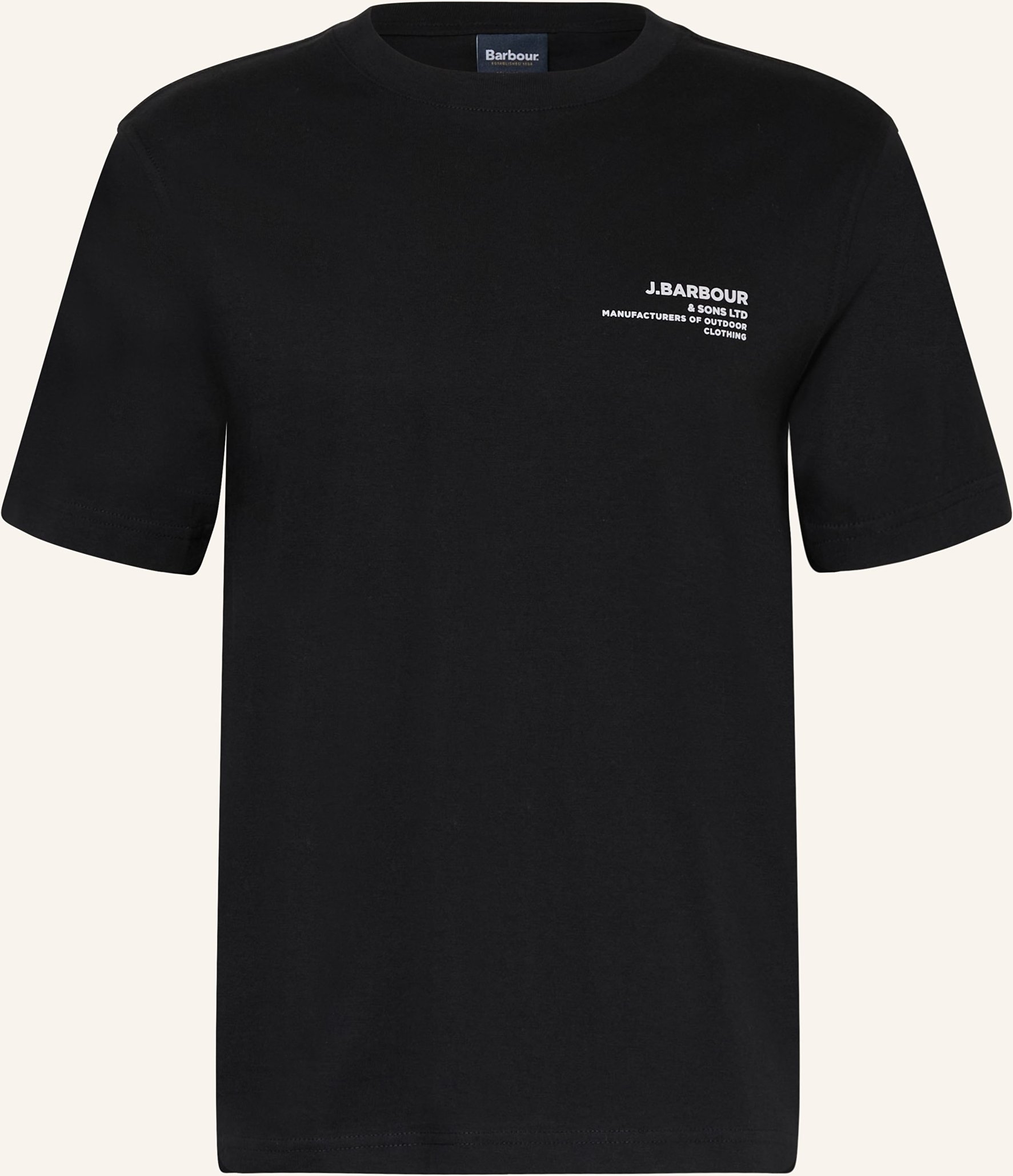 Barbour T-Shirt Parkend schwarz