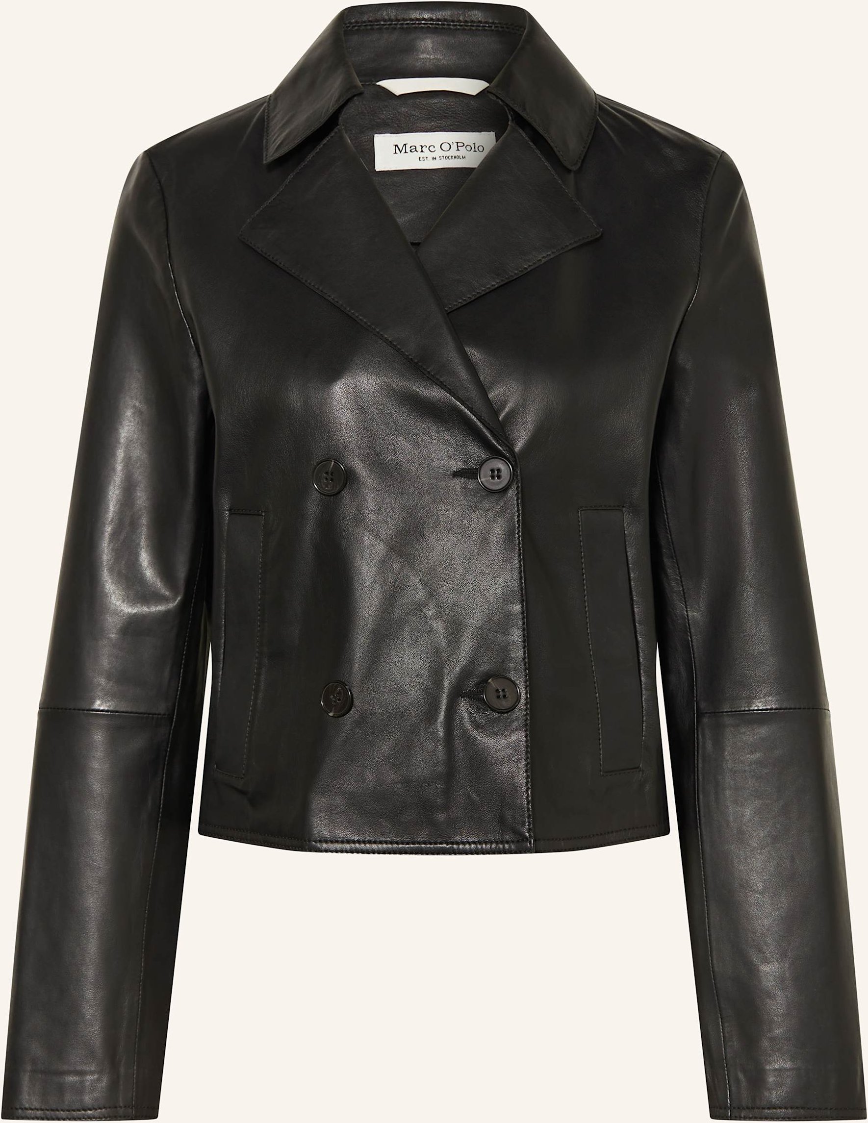 Marc O'polo Trench-Jacke Aus Leder schwarz