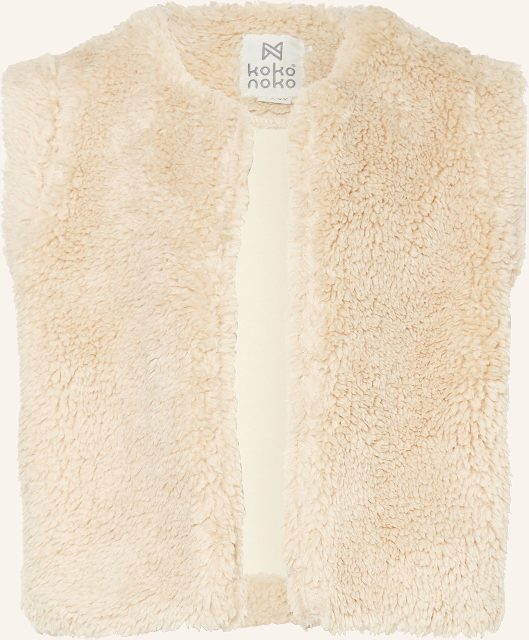 Thumbnail - Koko Noko Teddyfell-Weste beige