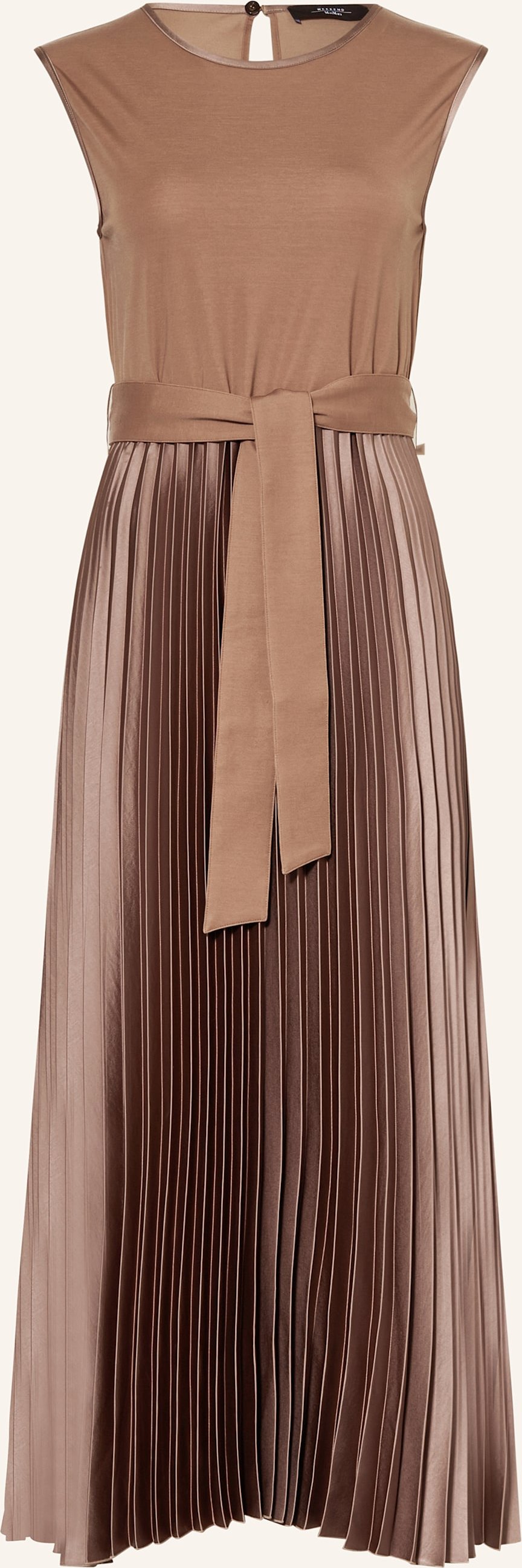 Weekend Max Mara Kleid Samuele Mit Plissees braun
