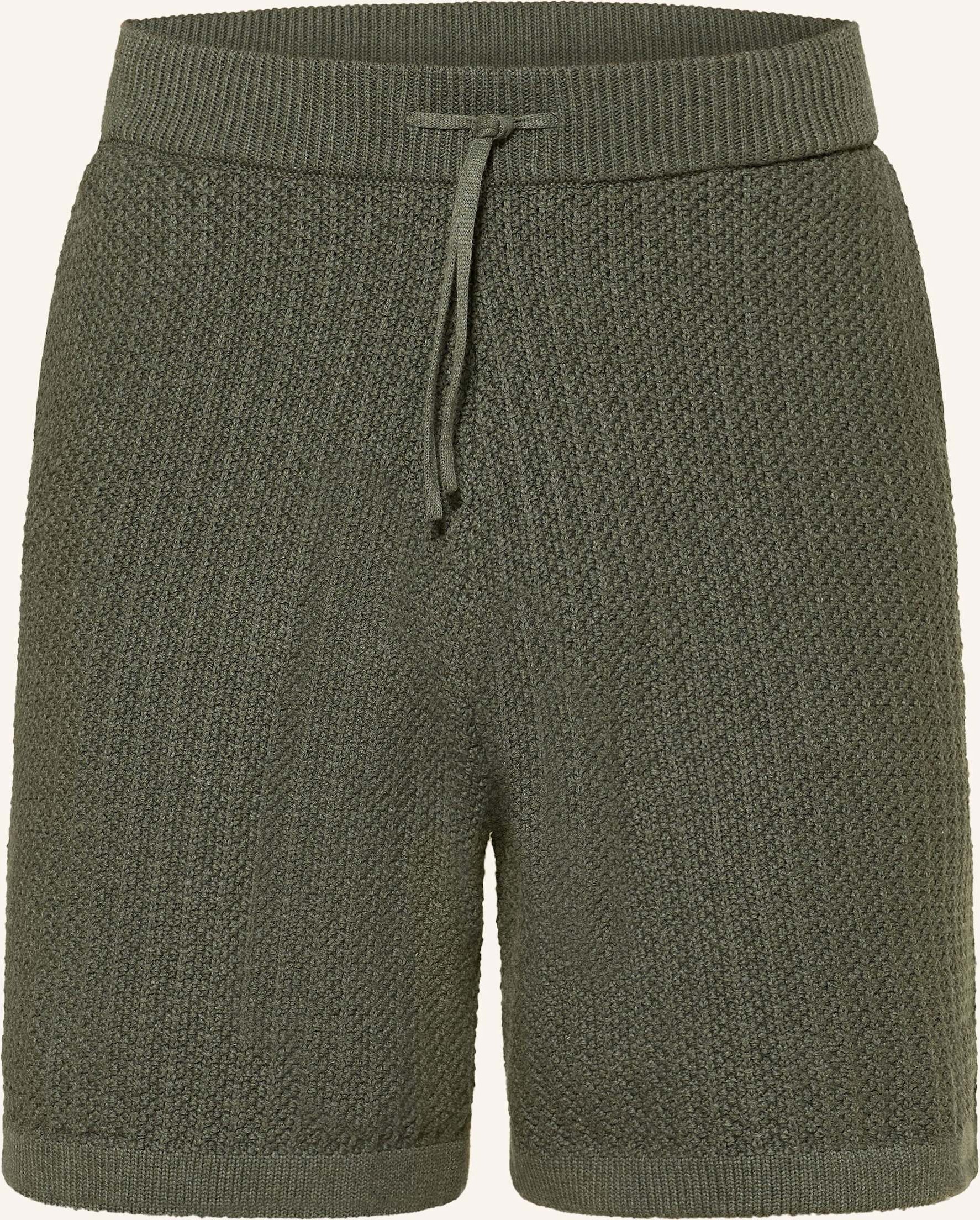 Thumbnail - Nn.07 Strickshorts Marc Regular Fit gruen