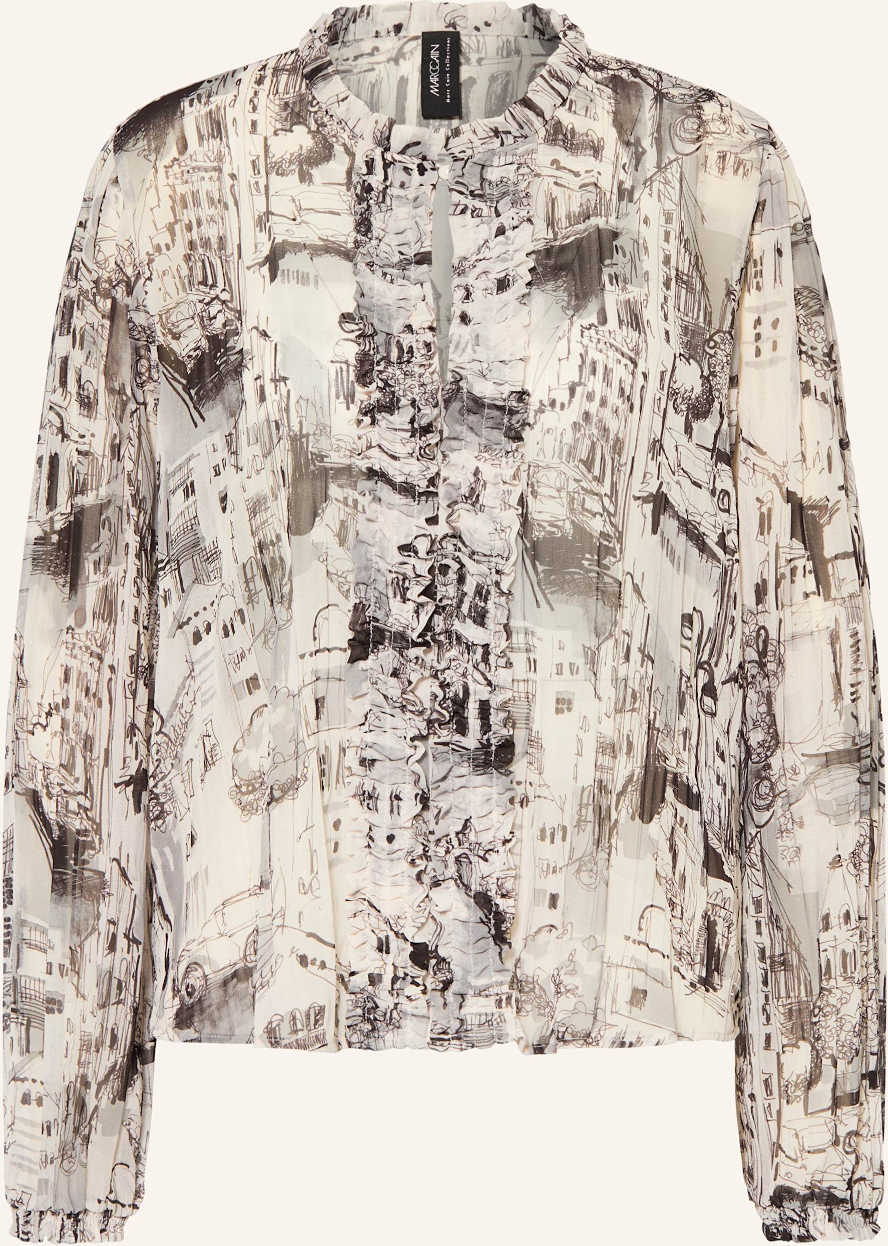 Marc Cain Blusenshirt Mit Rüschen beige