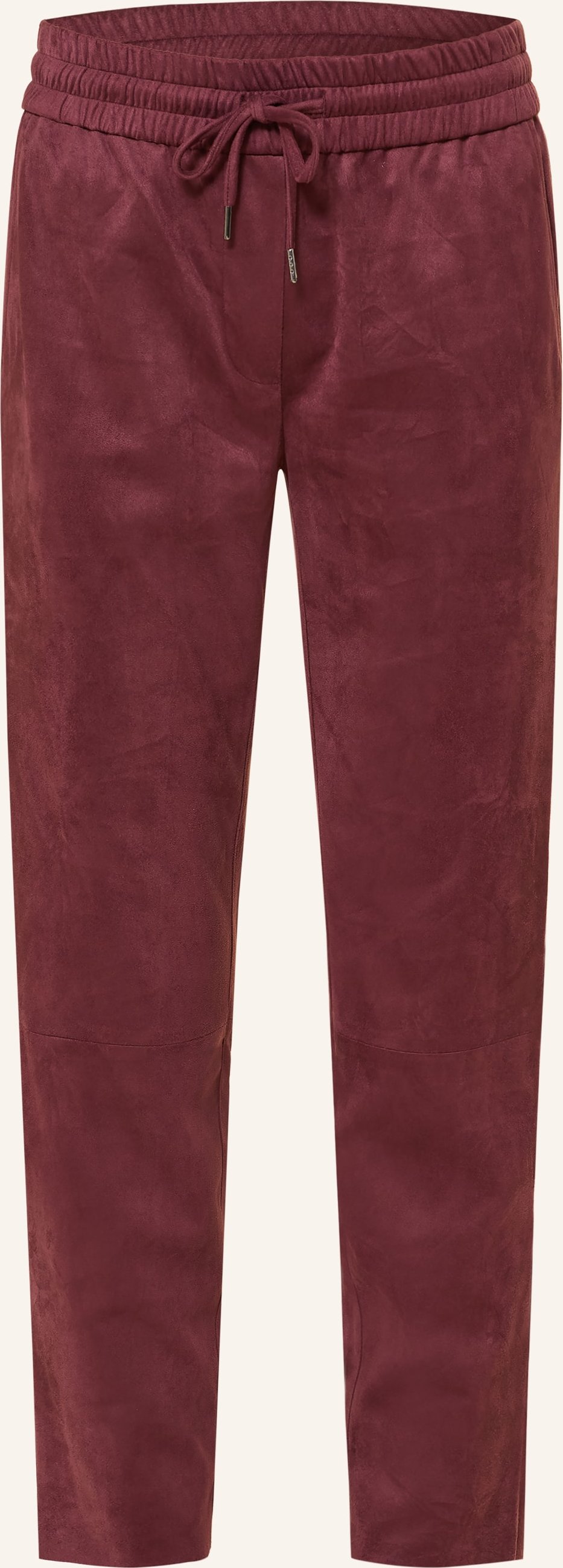 Juvia Hose Im Jogging-Stil In Lederoptik rot