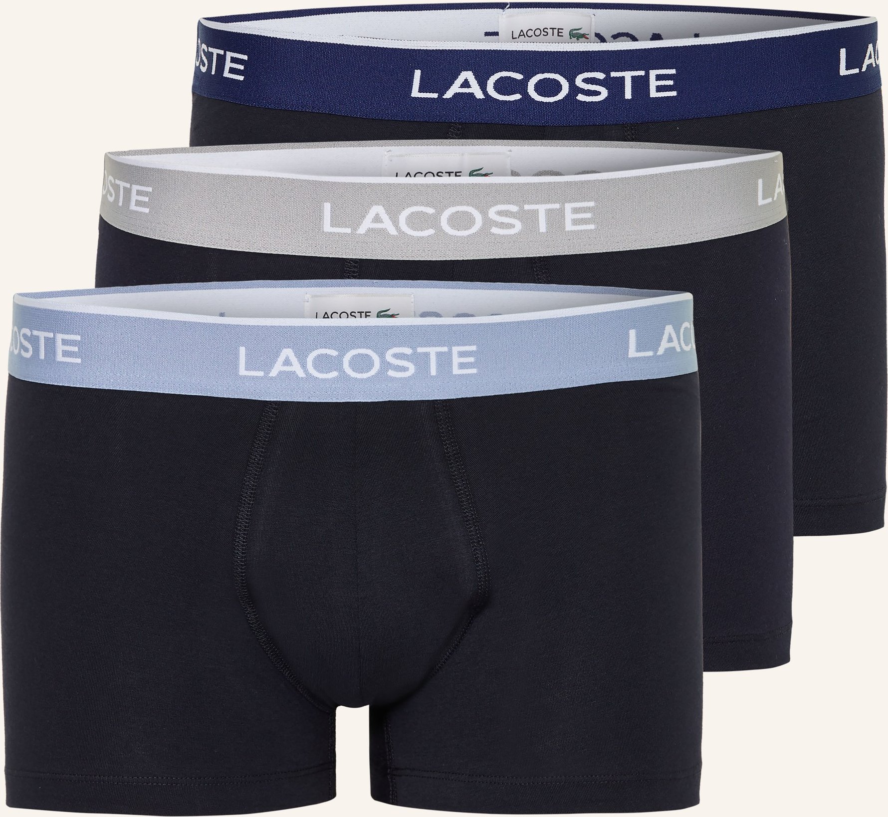 Thumbnail - Lacoste 3er-Pack Boxershorts blau