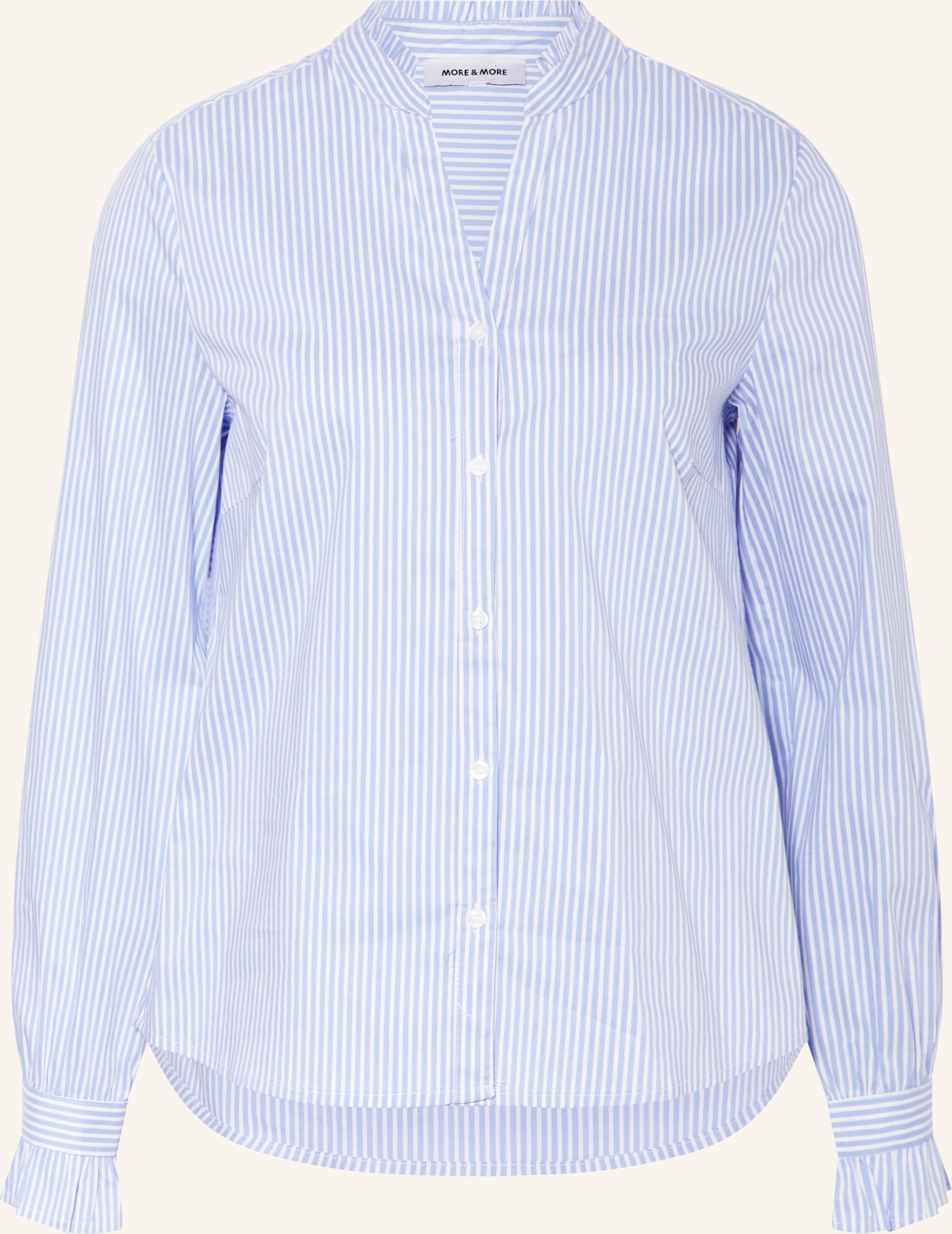 Thumbnail - More & More Bluse Mit Volants blau