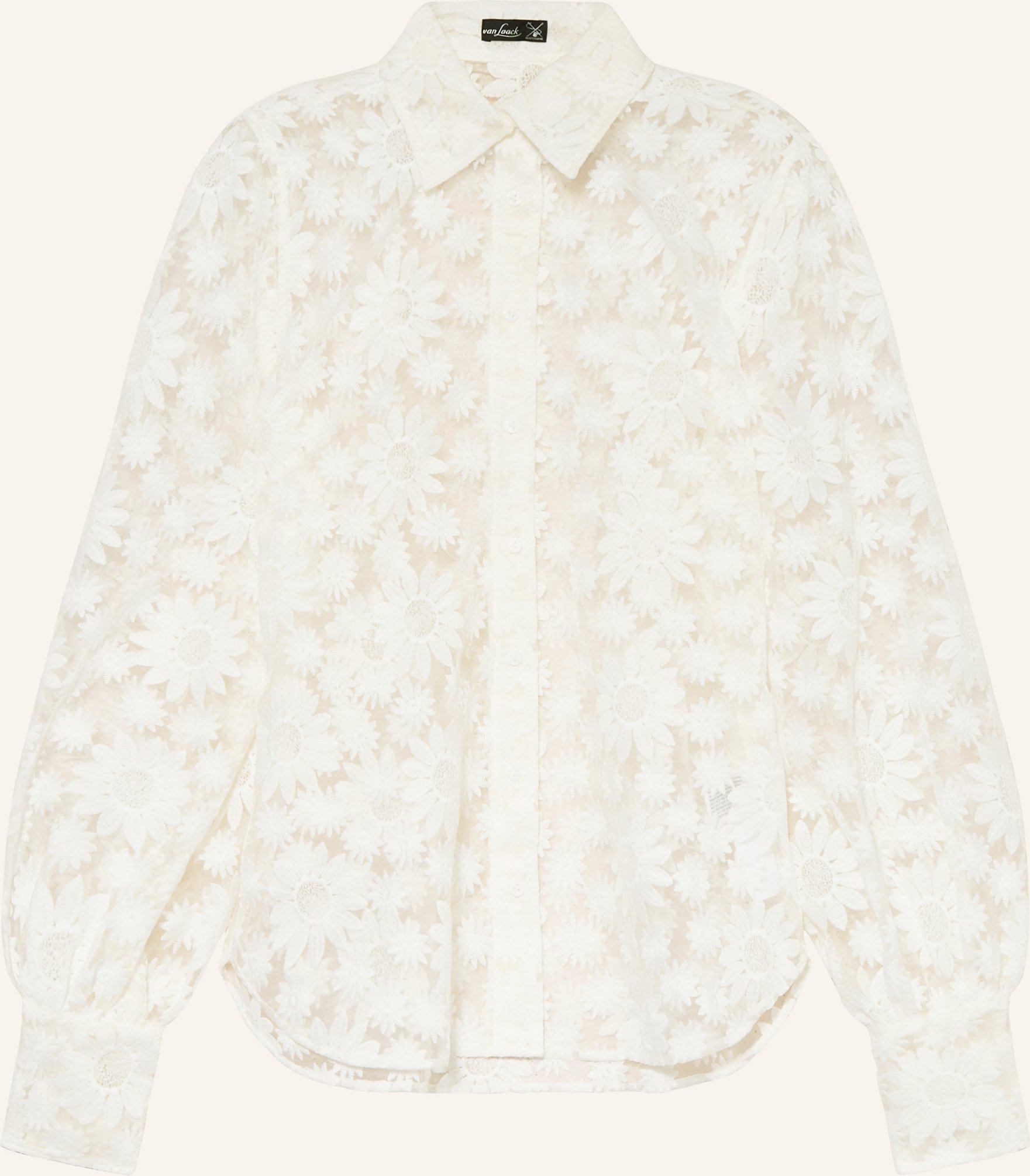 Van Laack Hemdbluse Vl Cellina-Xx Aus Spitze weiss