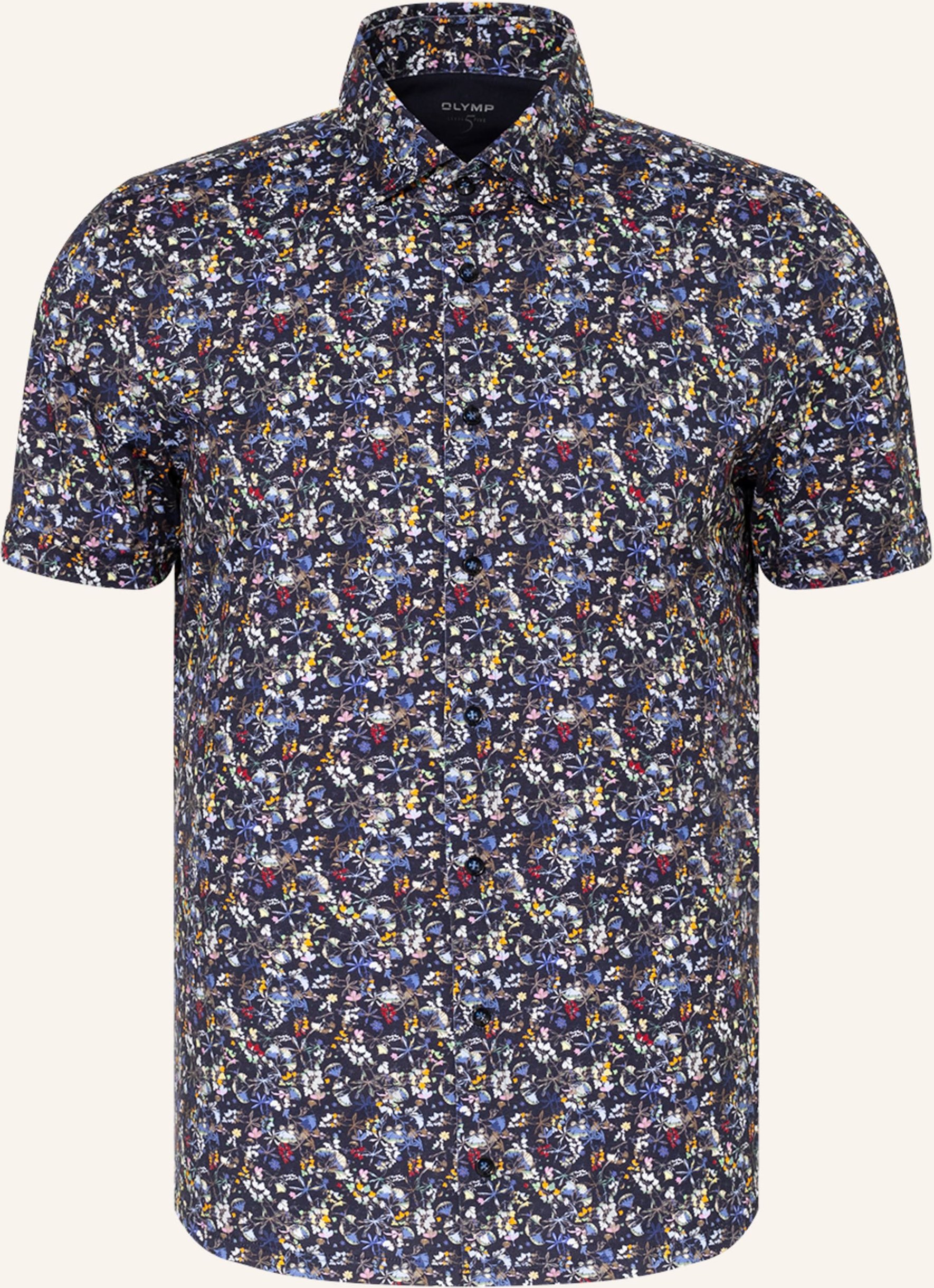 Olymp Kurzarm-Hemd Level Five 24/Seven Body Fit blau