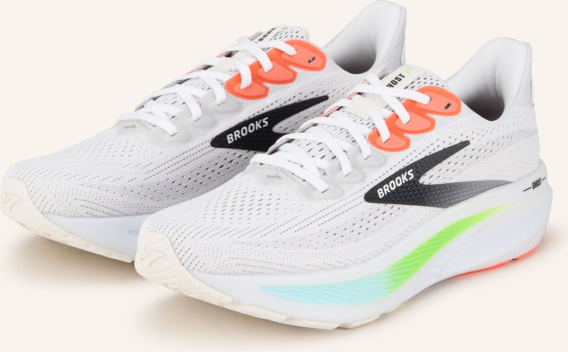 Thumbnail - Brooks Laufschuhe Ghost 17 weiss