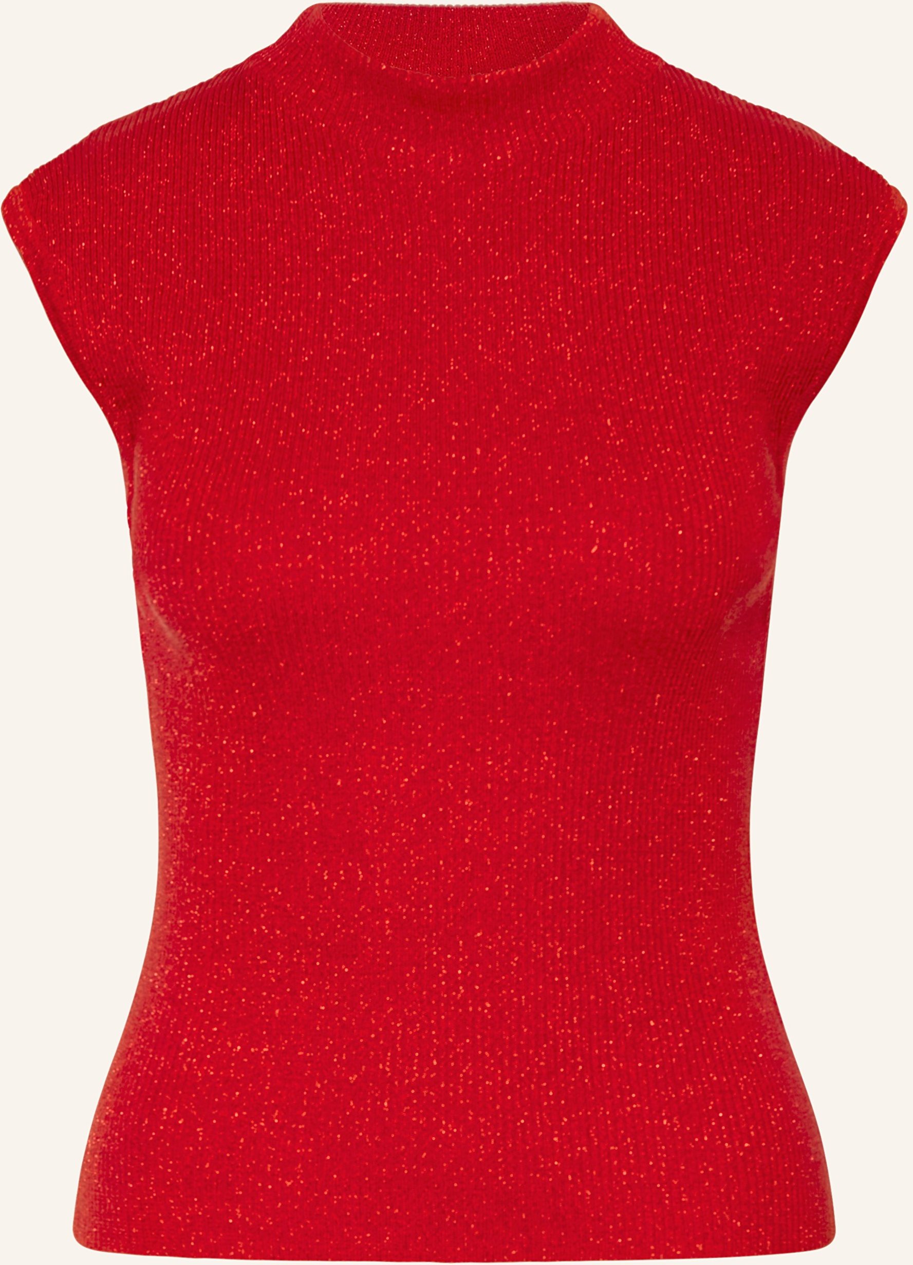 Ichi Stricktop Ihcody Mit Glitzergarn rot