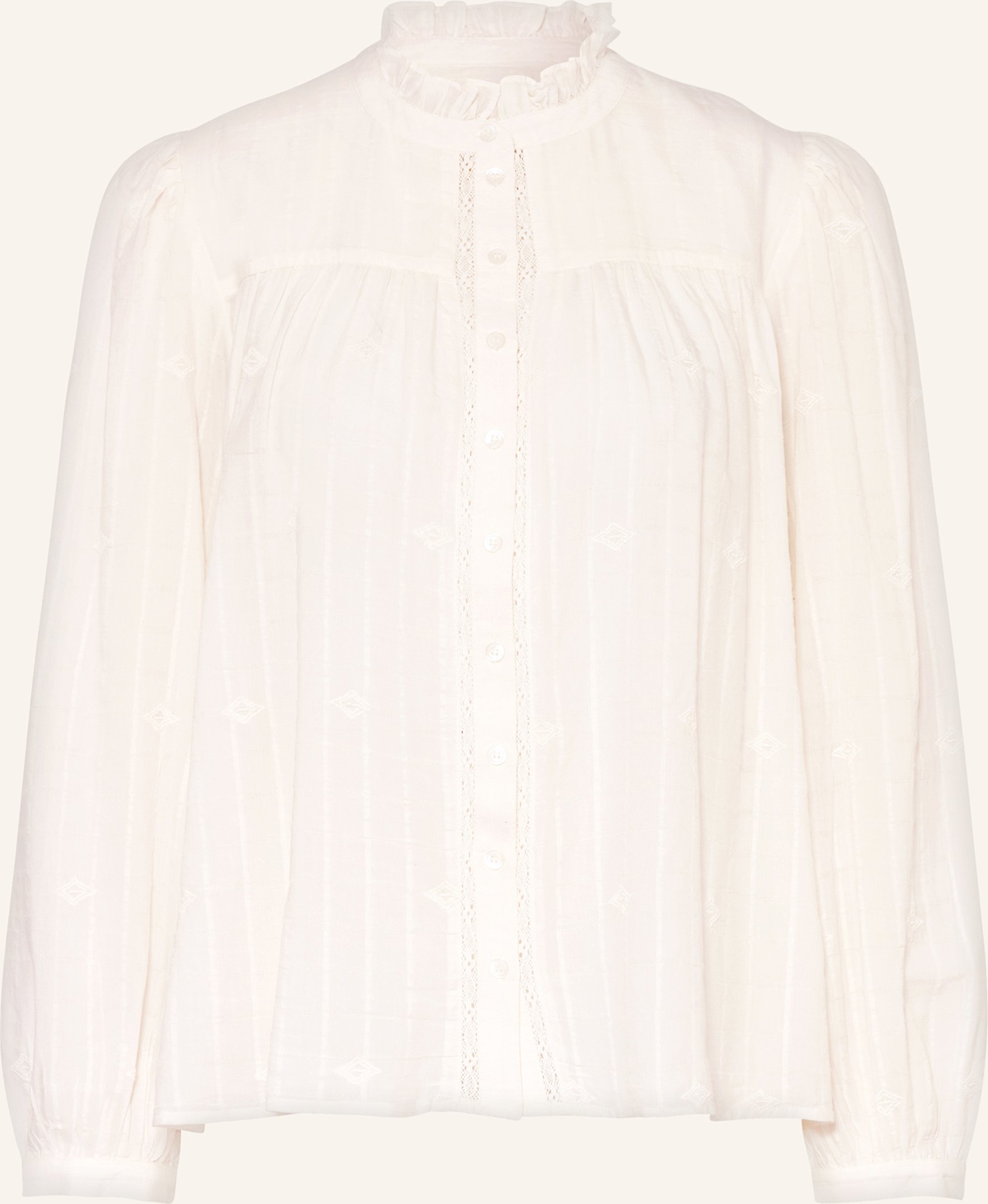 Ba&Sh Bluse Melody Mit Rüschen Und Lochspitze weiss