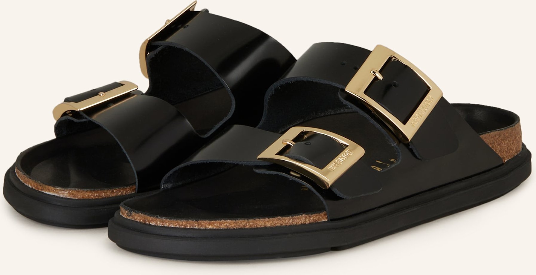 Birkenstock Pantoletten Arizona Droplet Buckle schwarz