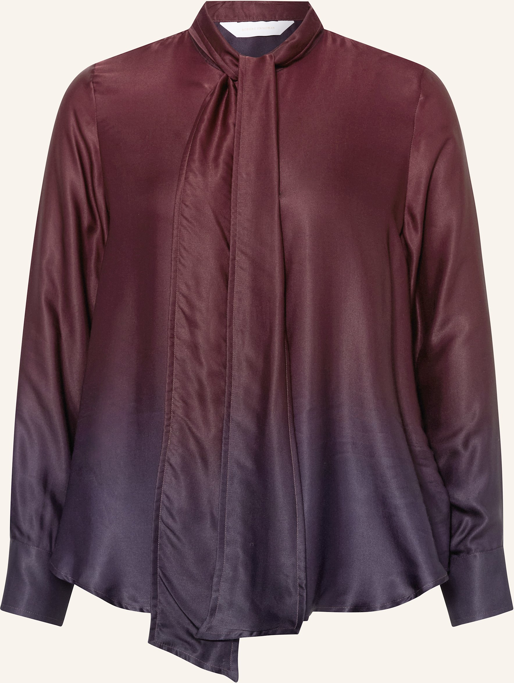 Robert Friedman Schluppenbluse Miya Aus Satin rot