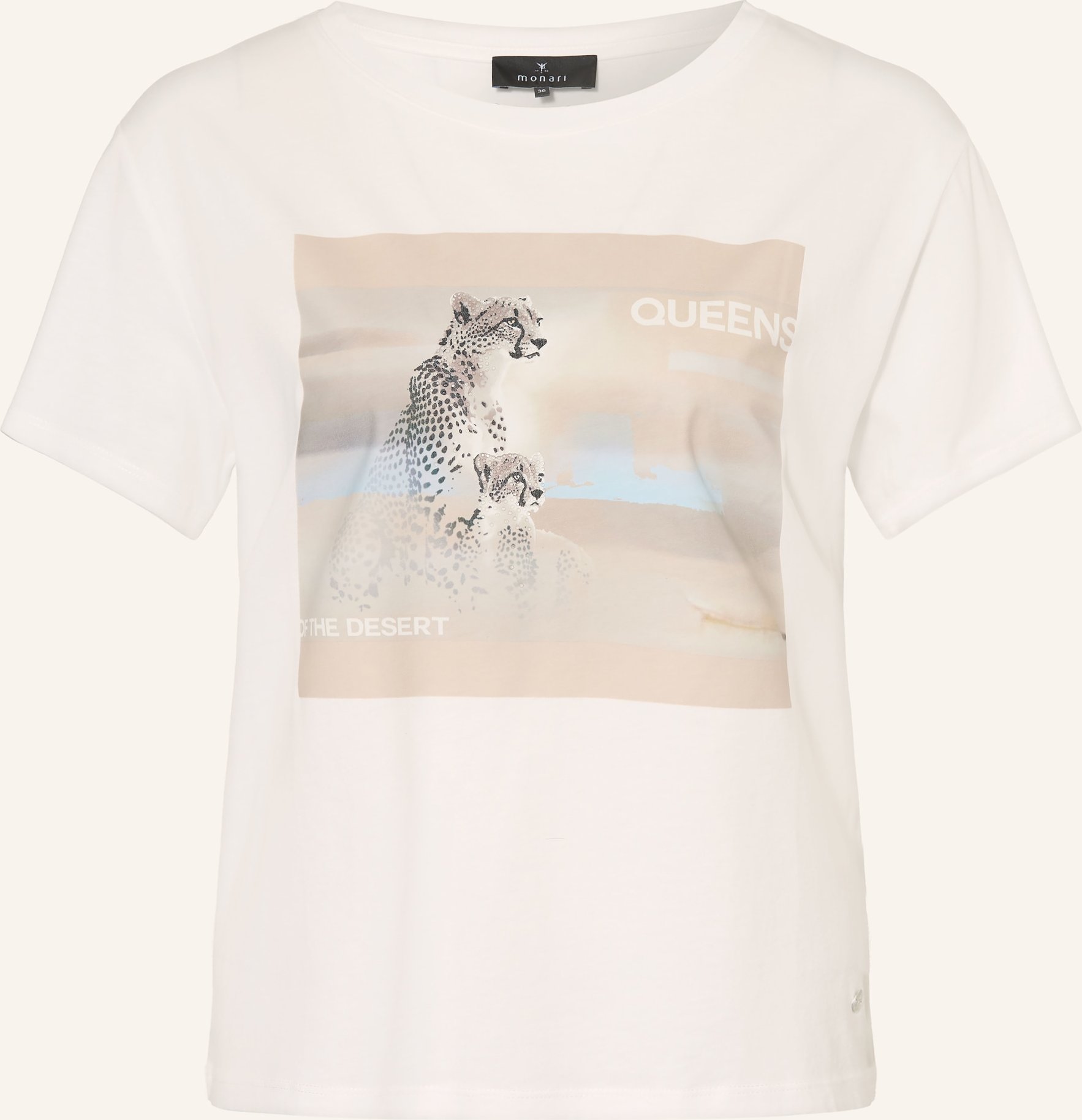 Thumbnail - Monari T-Shirt Mit Schmucksteinen weiss