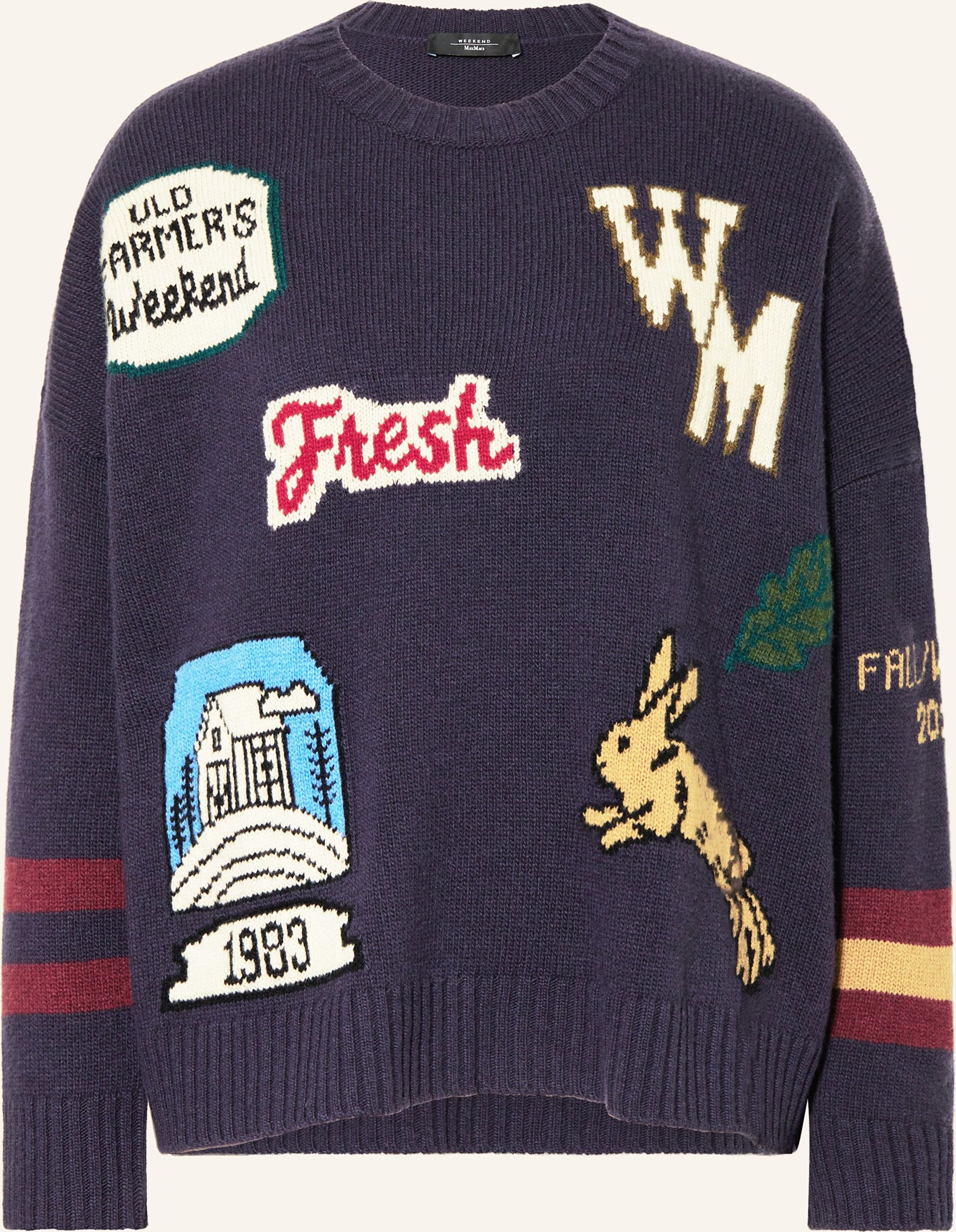 Weekend Max Mara Oversized-Pullover Pavidi blau