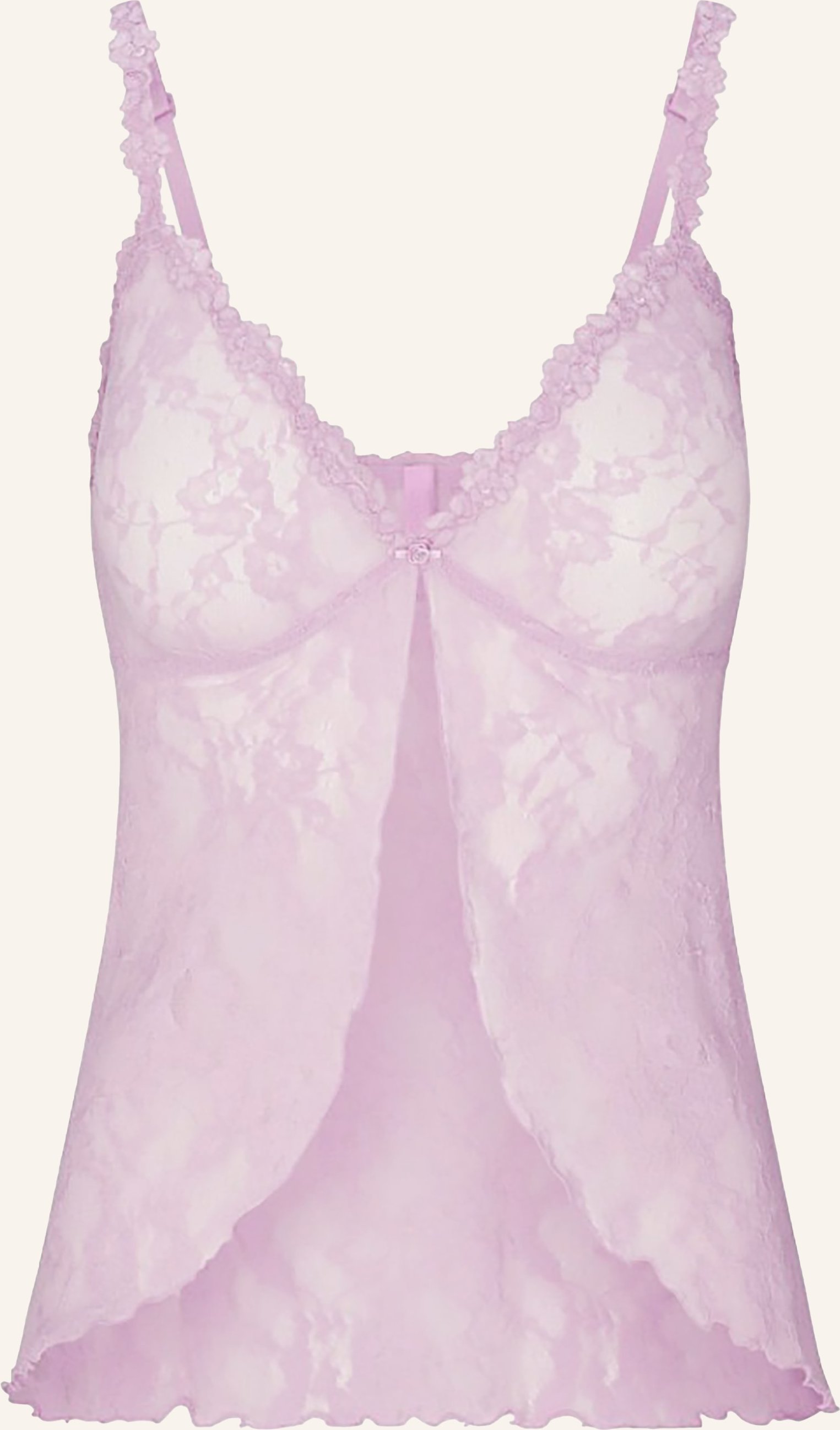 Skims Lounge-Top Stretch Lace pink