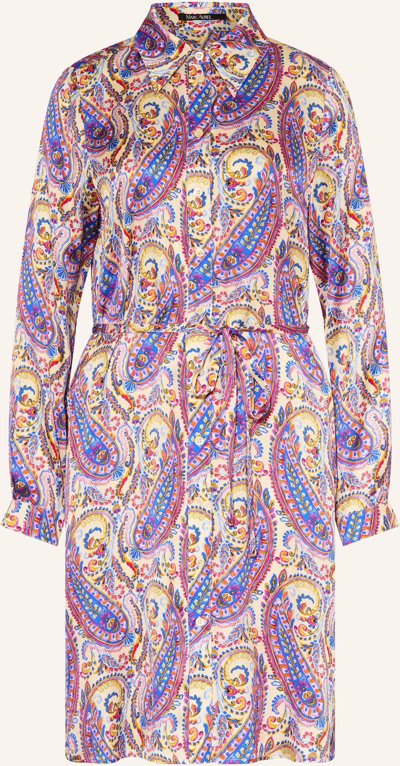 Marc Aurel Hemdblusenkleid Aus Satin blau