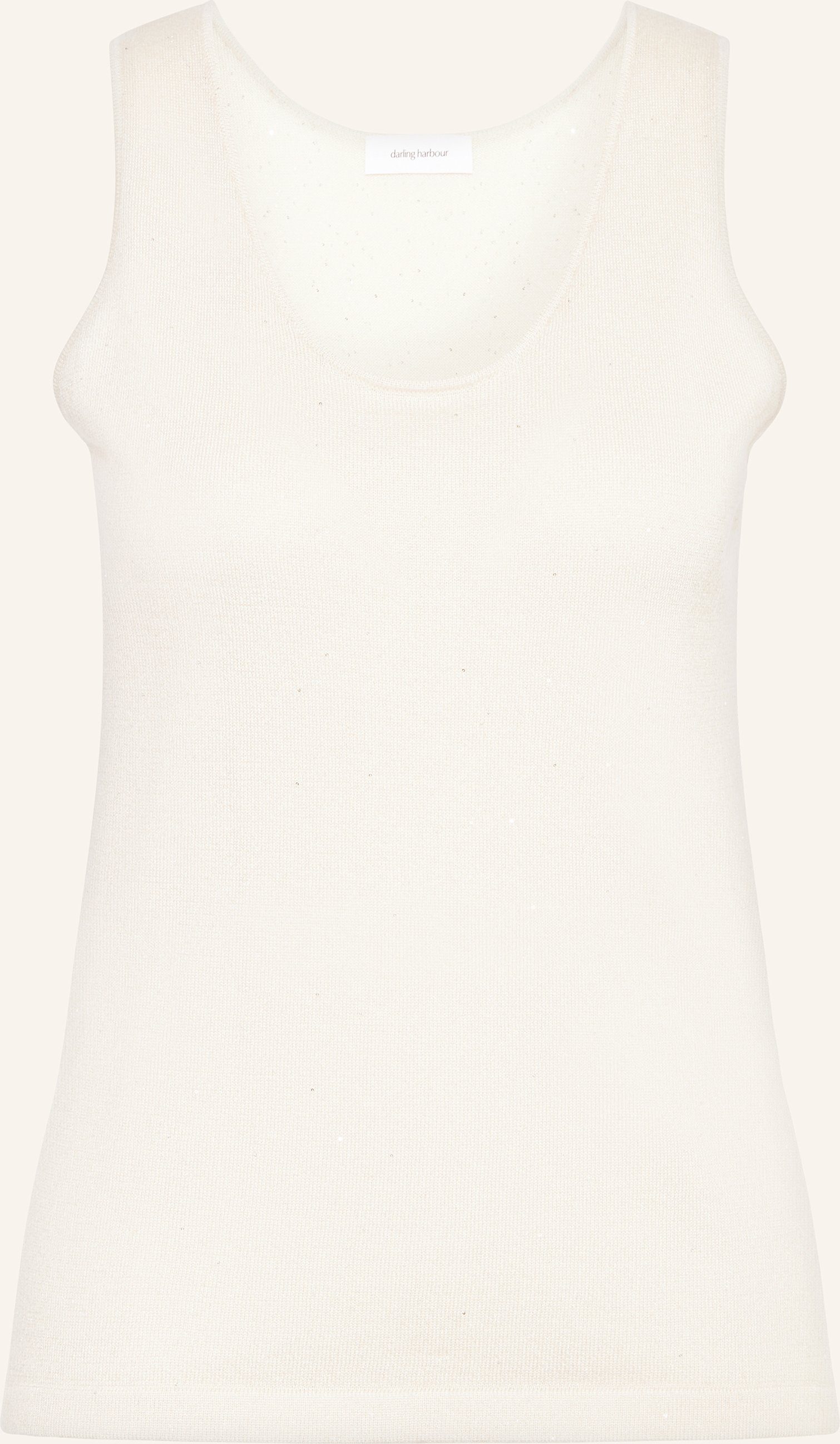 Darling Harbour Stricktop Mit Glitzergarn beige