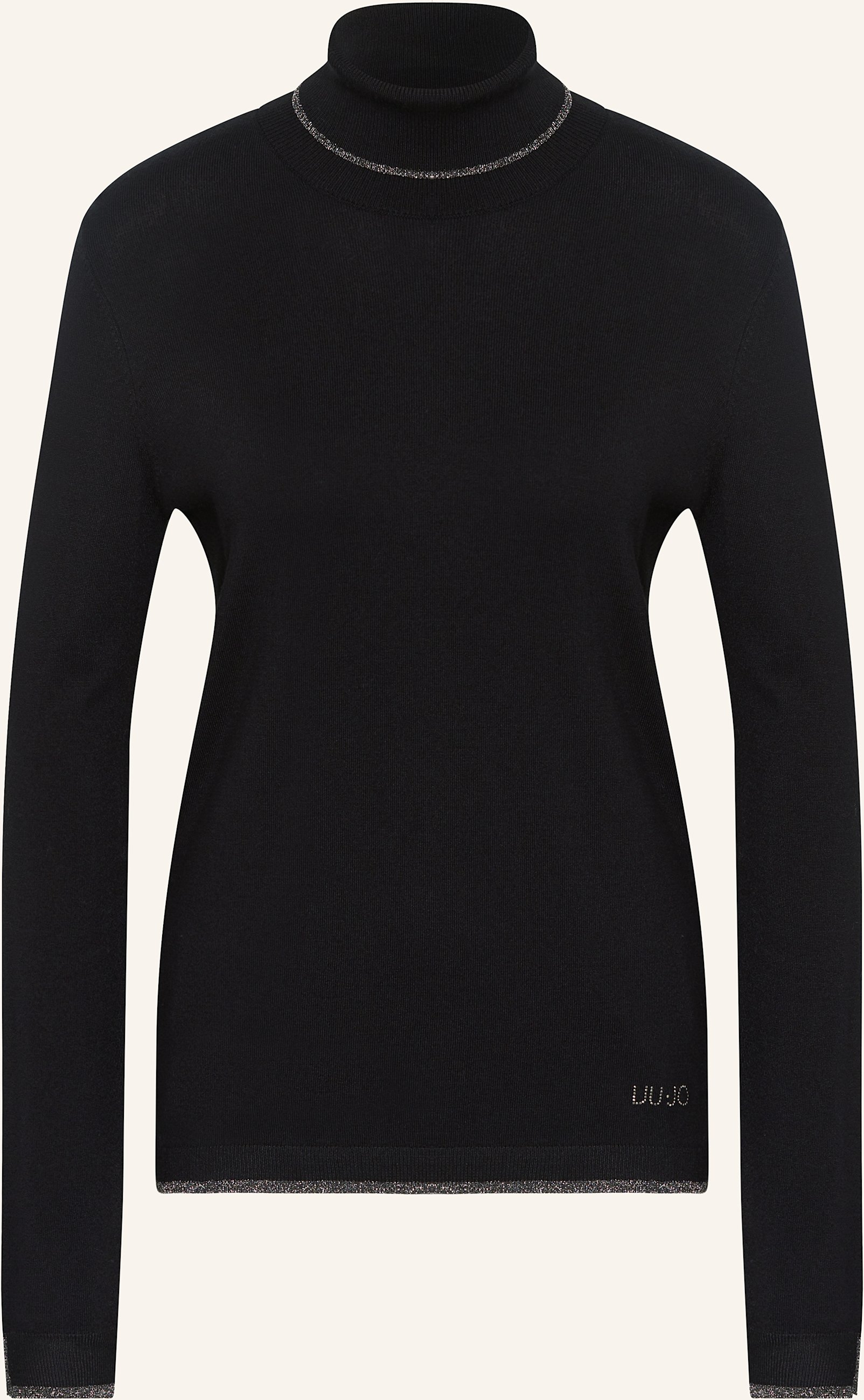 Liu Jo Rollkragenpullover Mit Glitzergarn schwarz