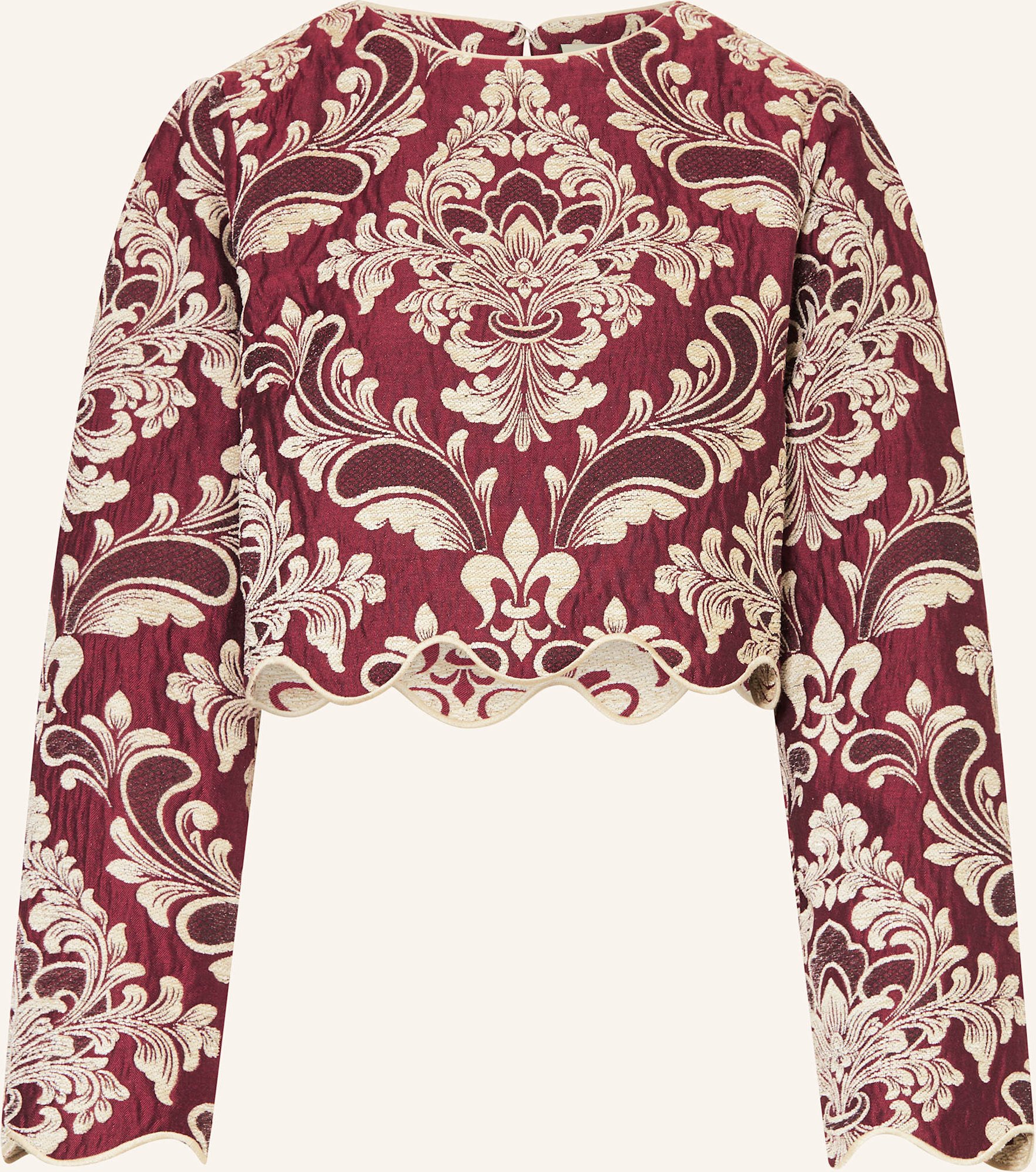 Thumbnail - Farm Rio Cropped-Top Aus Jacquard pink