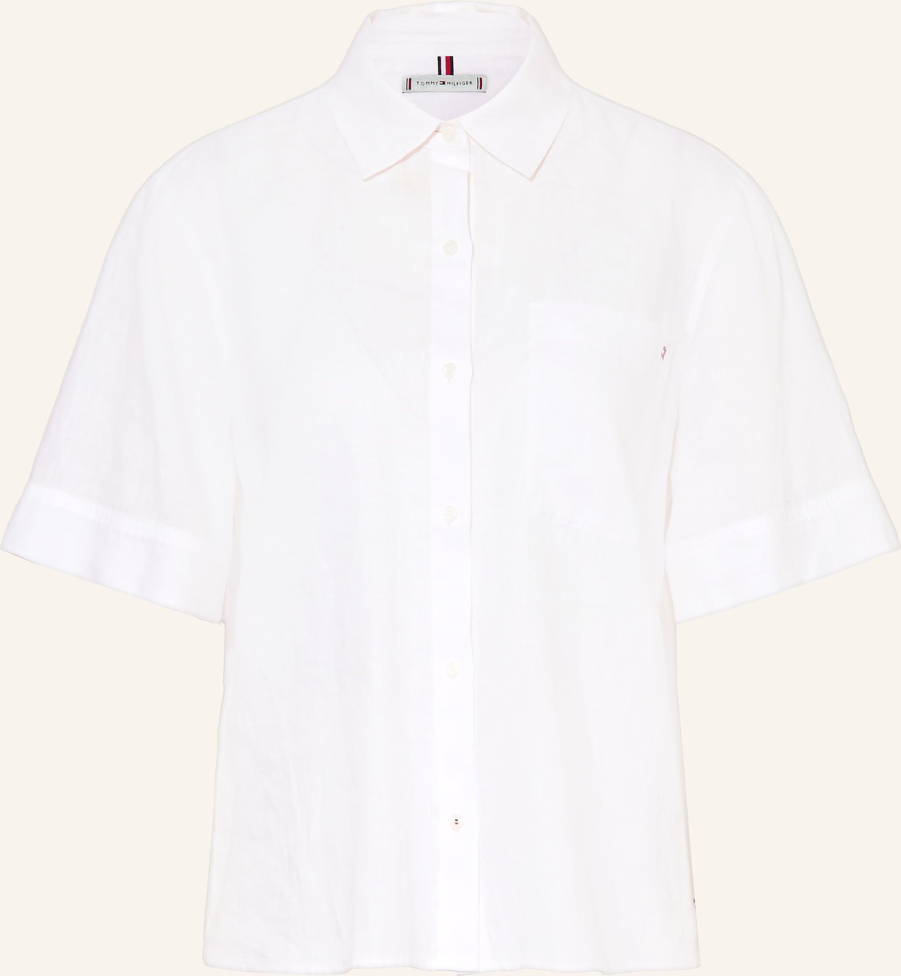 Tommy Hilfiger Hemdbluse Aus Leinen weiss