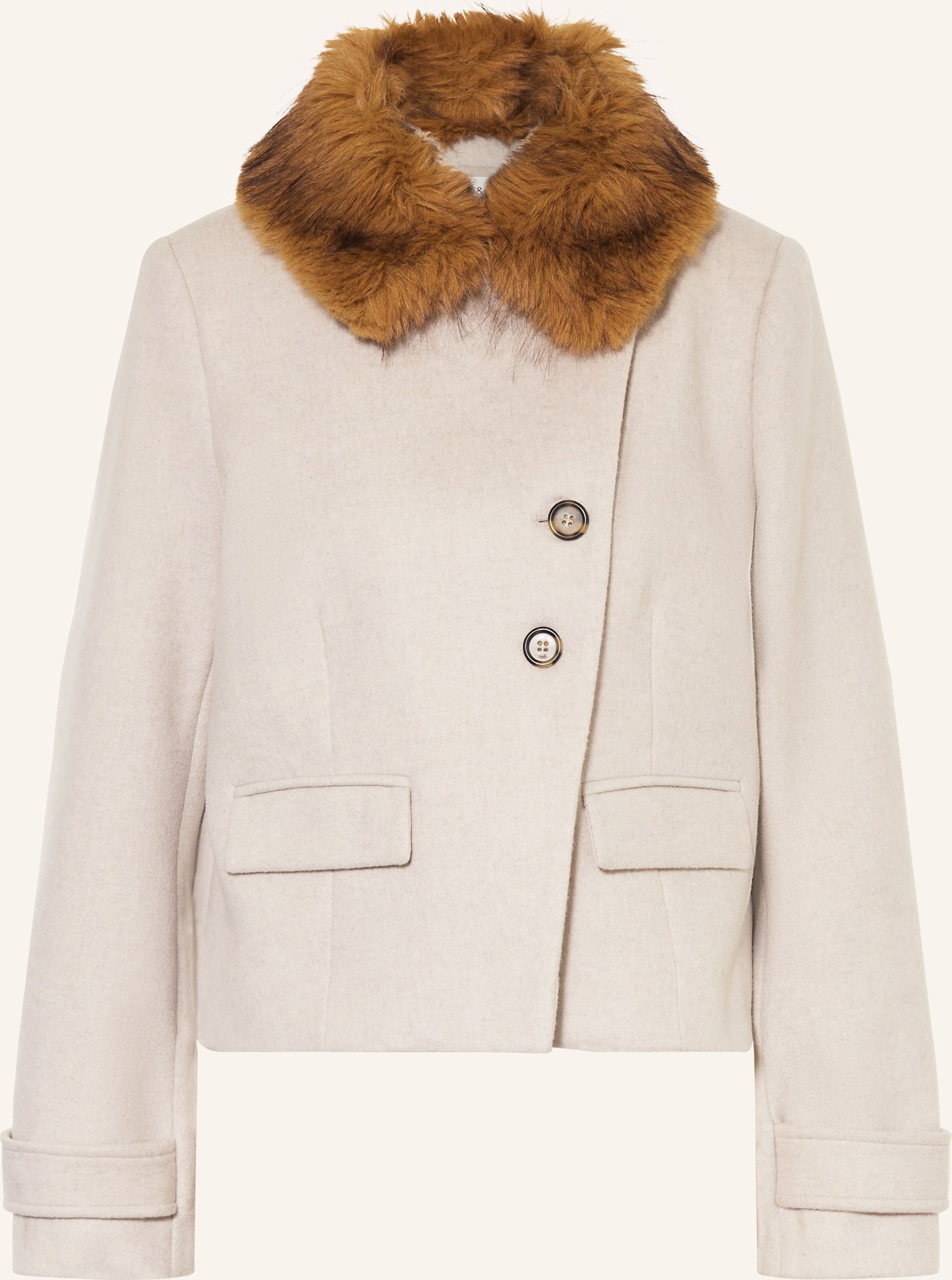 Ba&Sh Jacke Terry Mit Kunstfell weiss