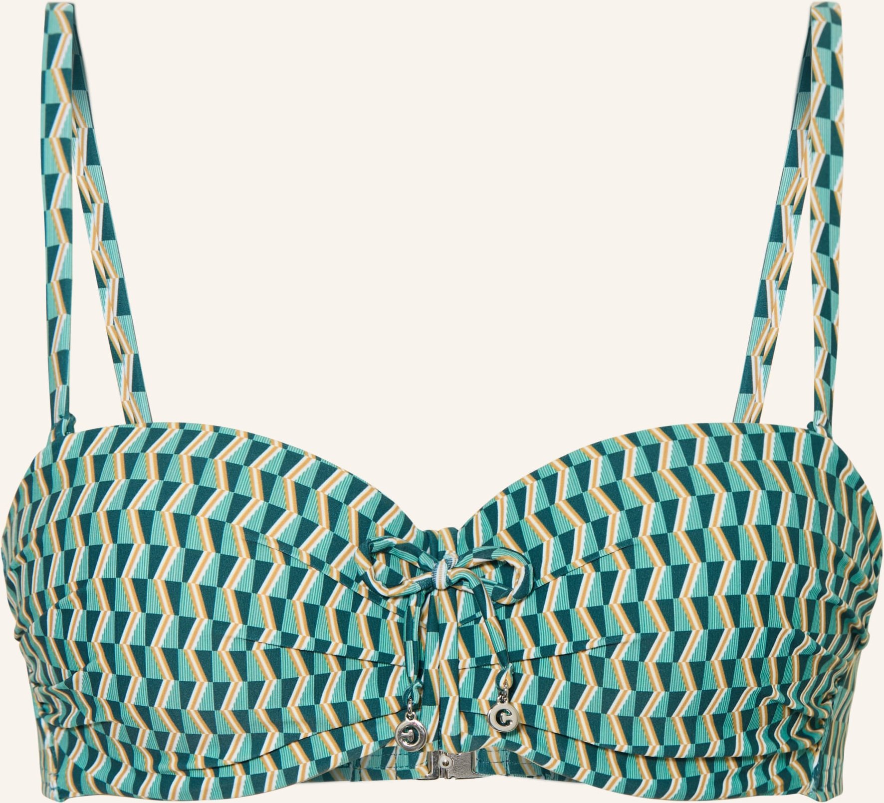 Cyell Bügel-Bikini-Top Groovy Graphic gruen