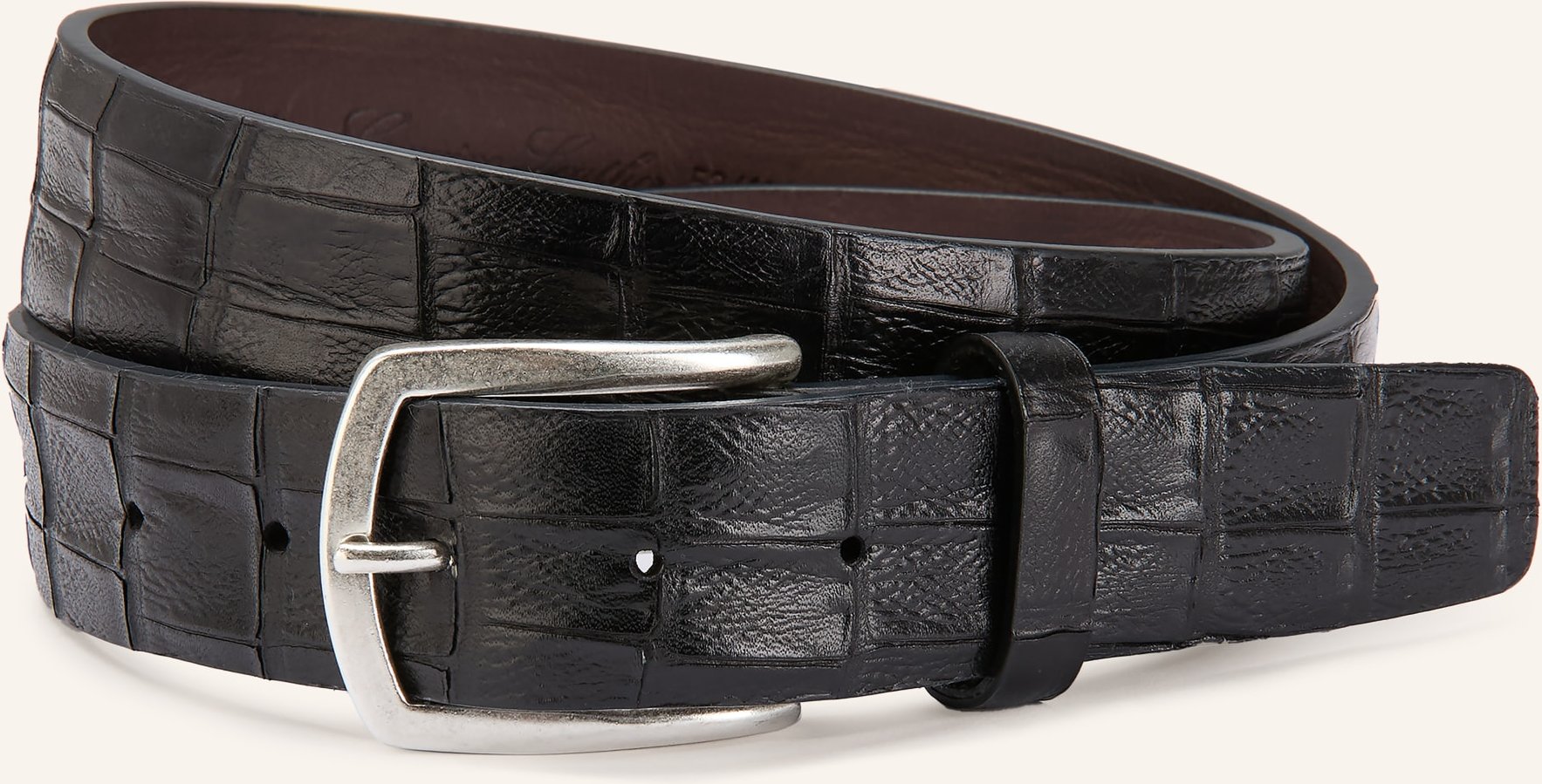 Reptile's House Ledergürtel Timor schwarz