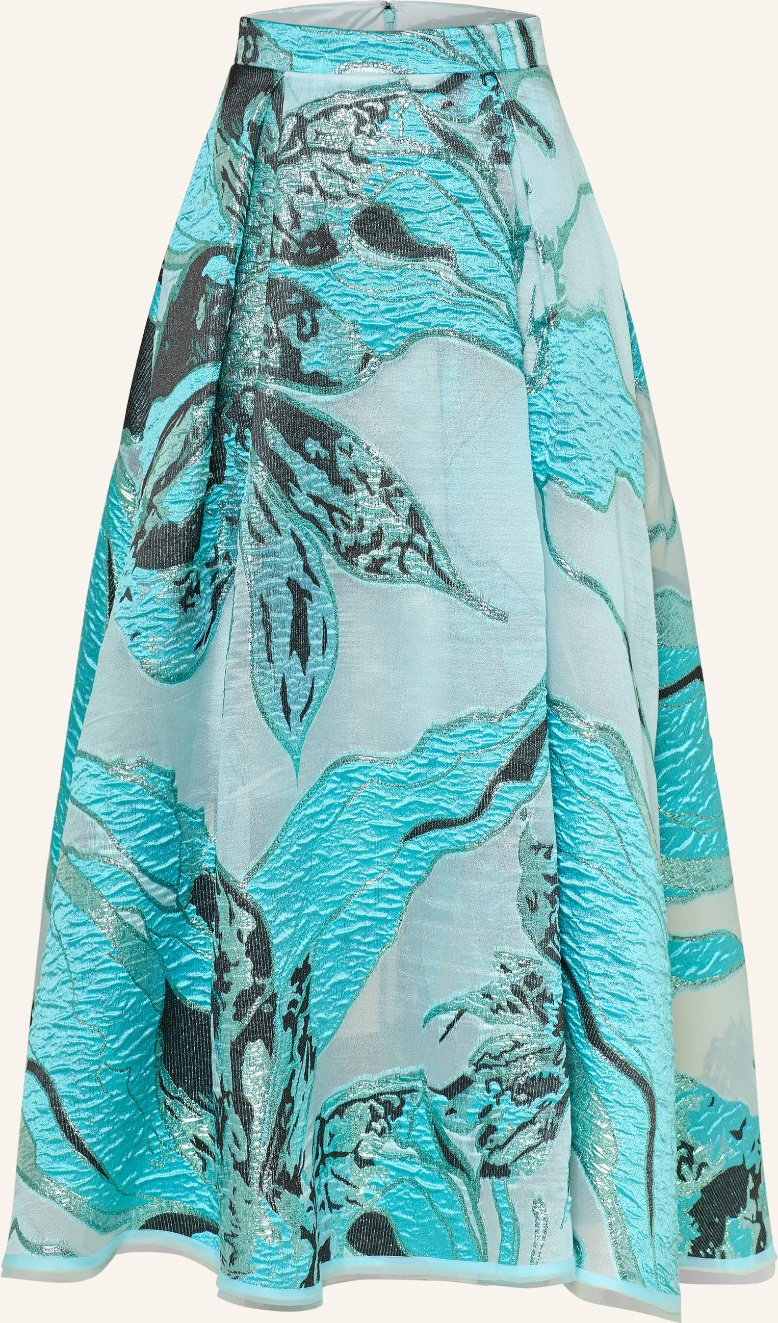 Talbot Runhof Jaquard-Rock blau