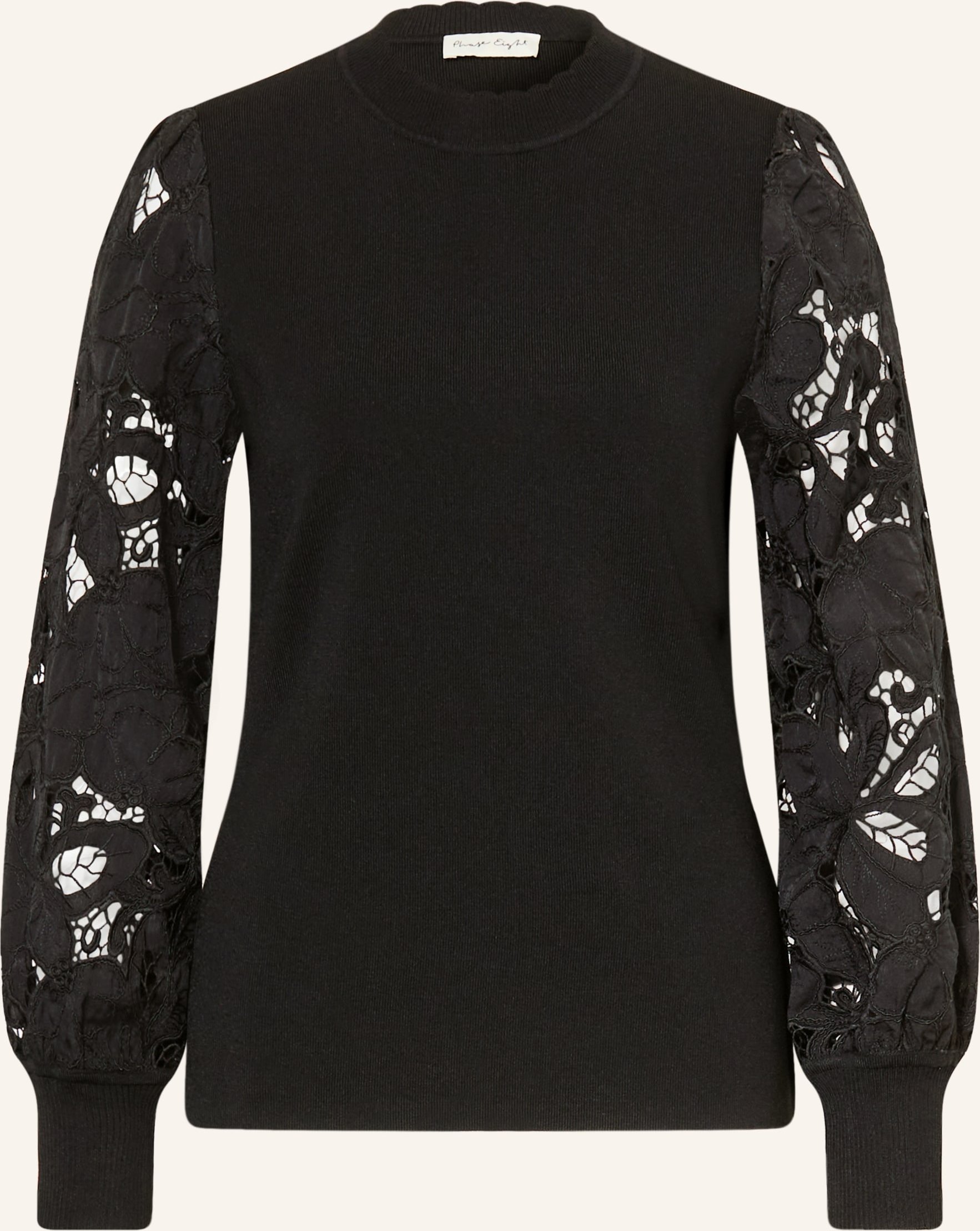 Phase Eight Pullover Harriet Mit Lochspitze schwarz