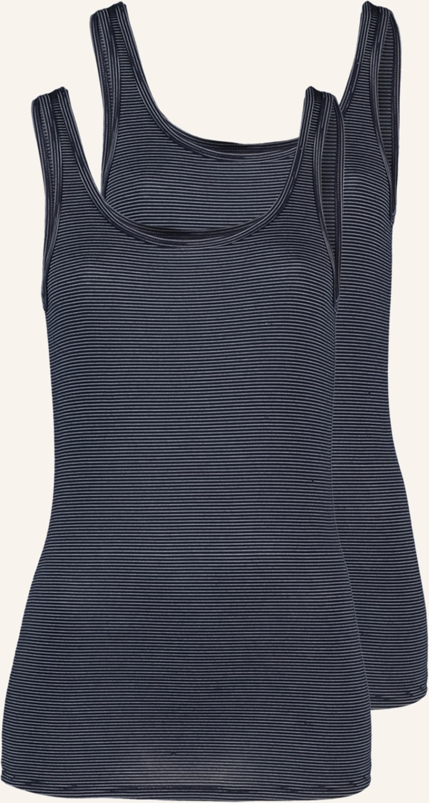 Schiesser 2er-Pack Tops Modal Essentials blau