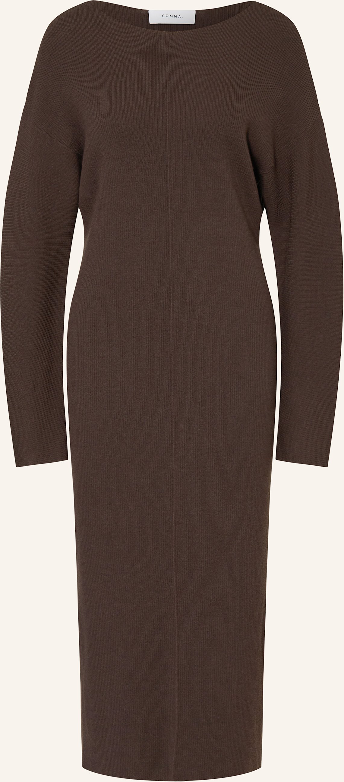 Comma Strickkleid braun