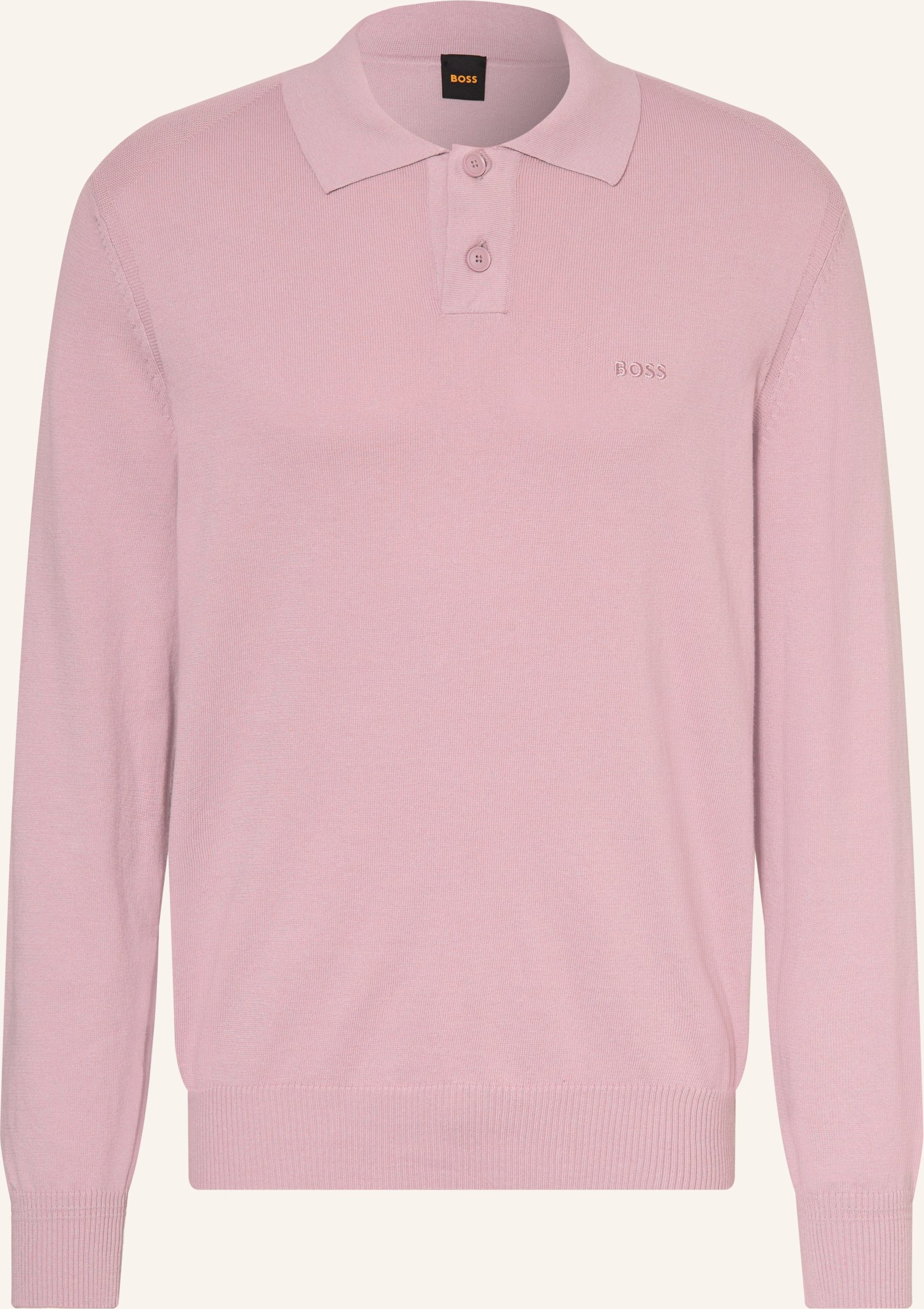 Boss Strick-Poloshirt Asac rosa