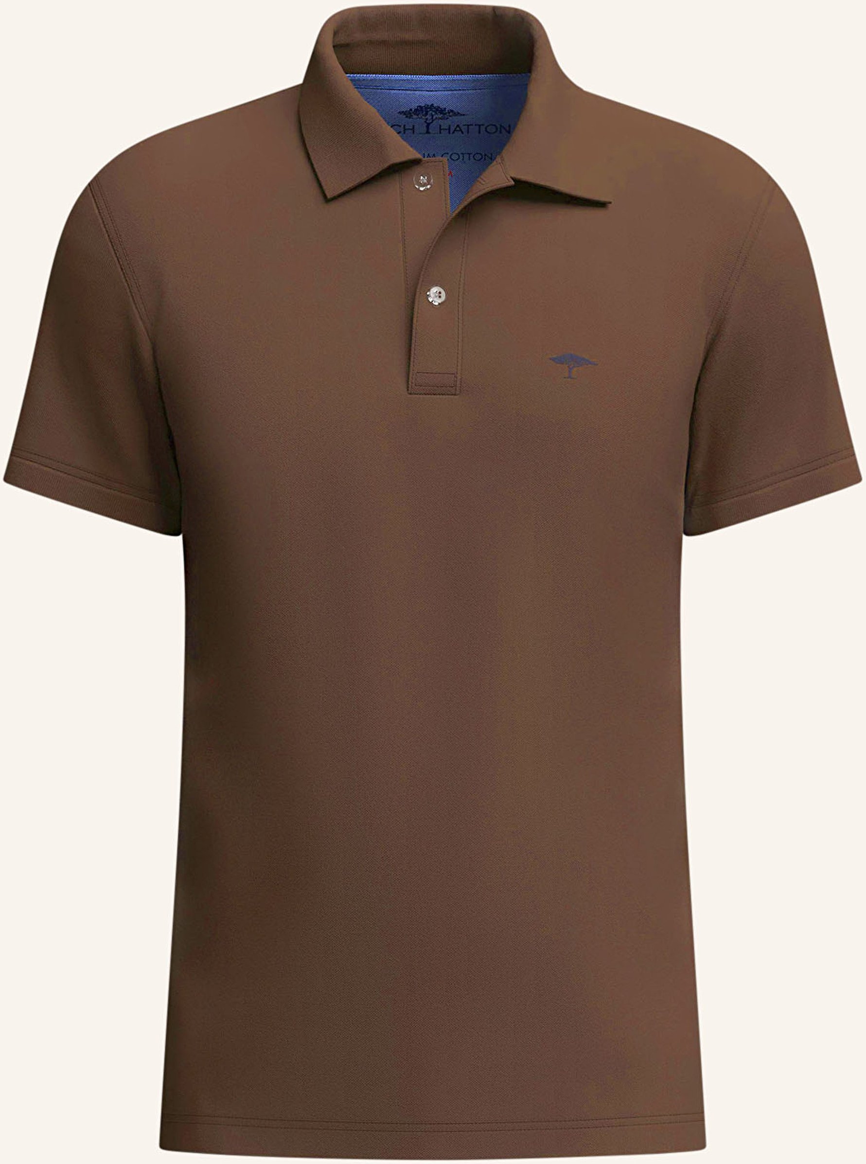 Fynch-Hatton Piqué-Poloshirt braun