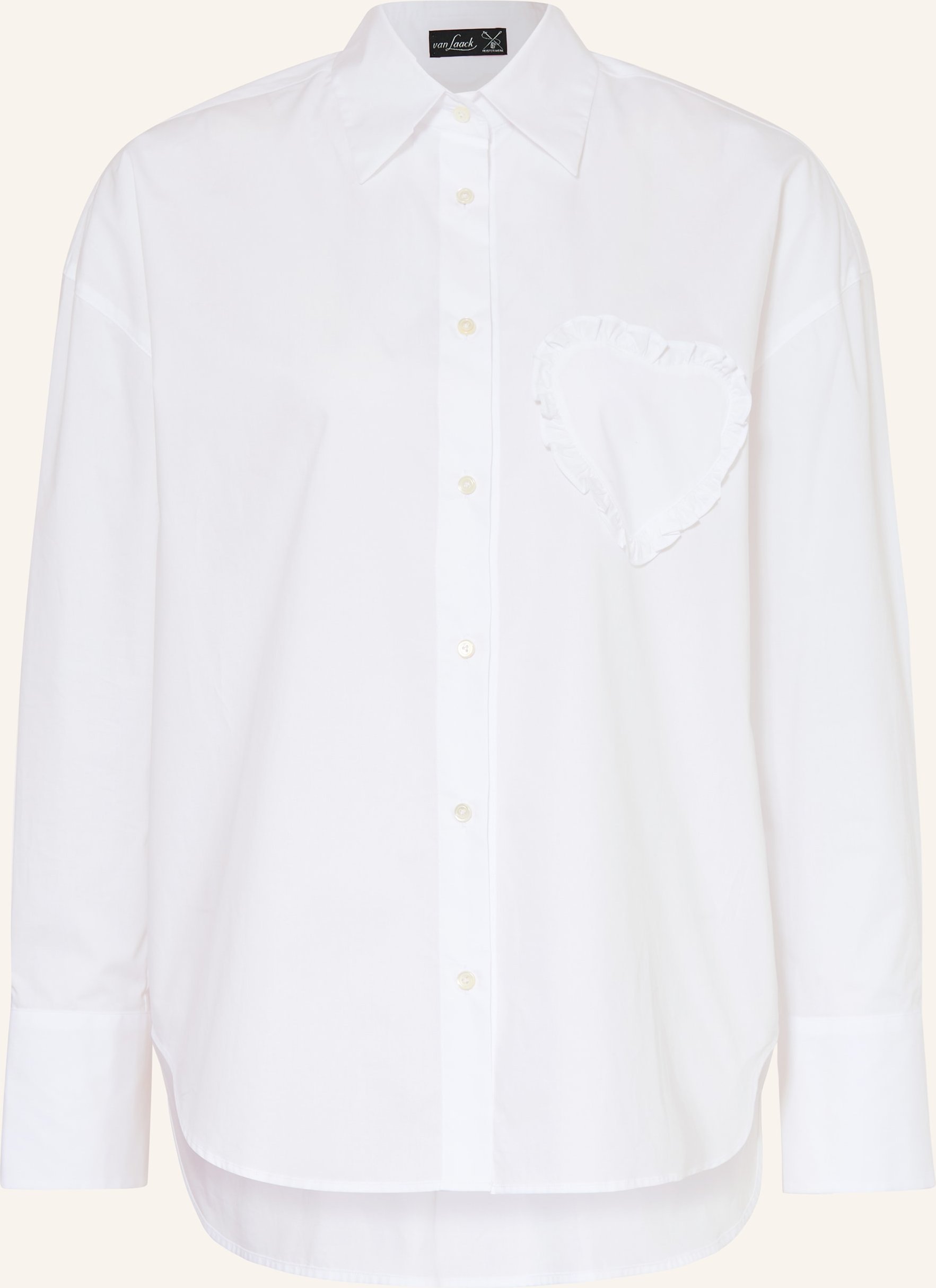 Van Laack Hemdbluse Vl-Besna-Appl Mit Rüschen weiss