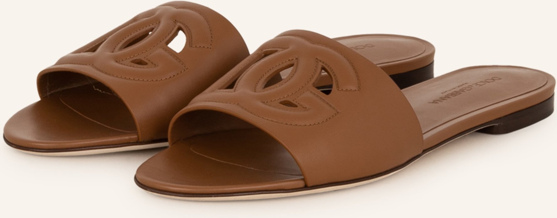 Dolce & Gabbana Pantoletten braun