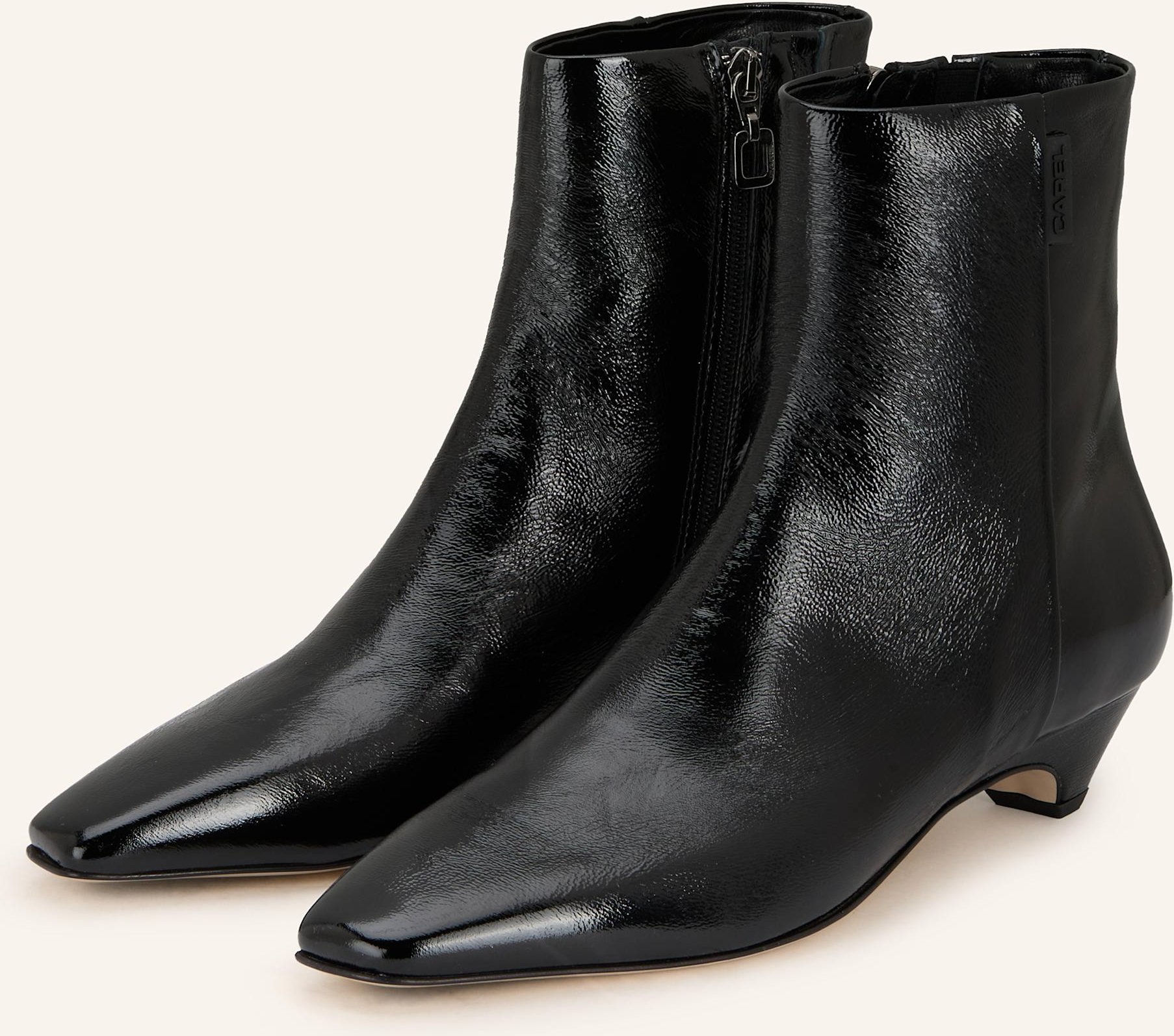 Carel Lack-Stiefeletten Monica schwarz