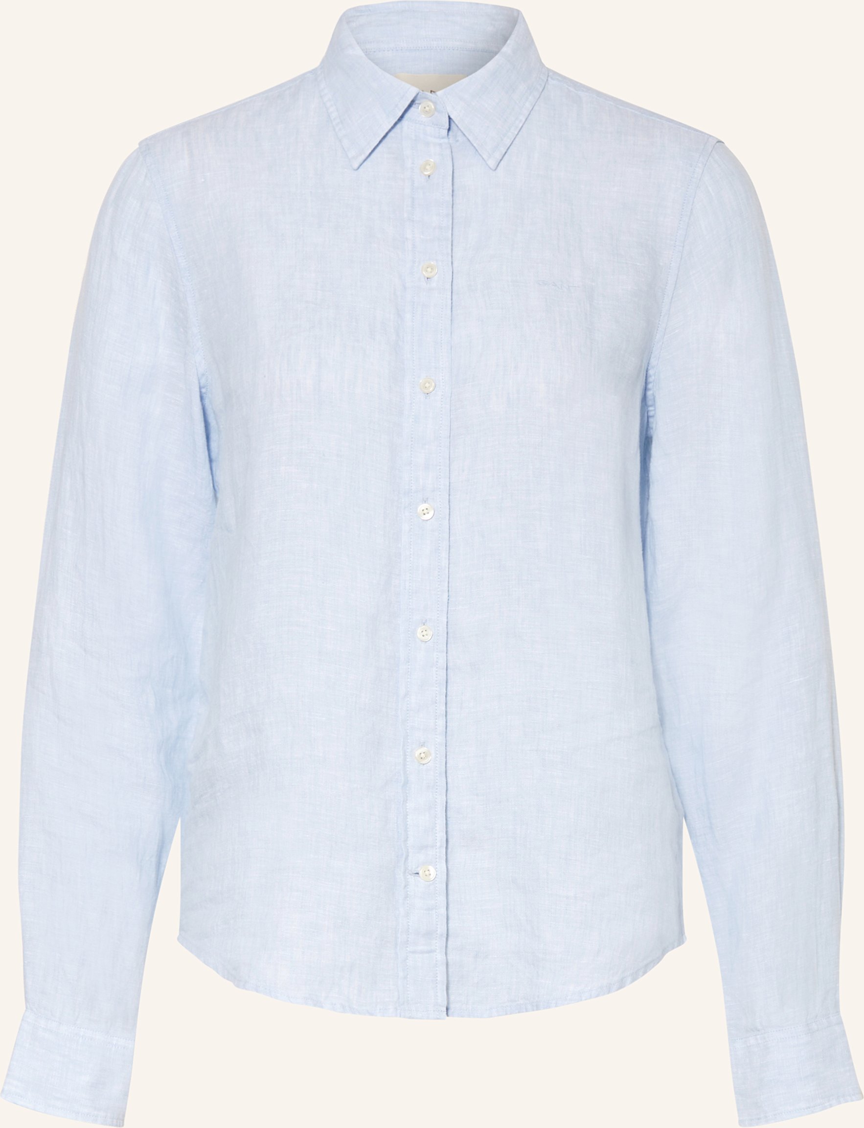 Gant Hemdbluse Aus Leinen blau