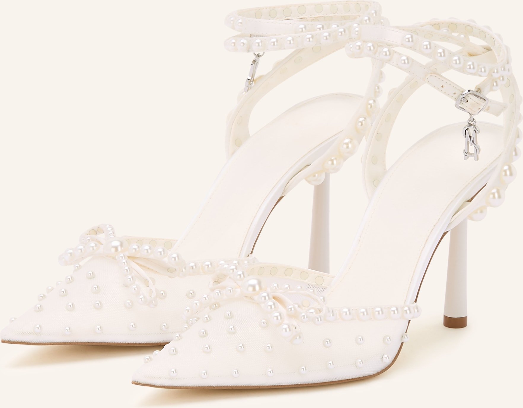 Steve Madden Slingpumps Mit Schmuckperlen weiss