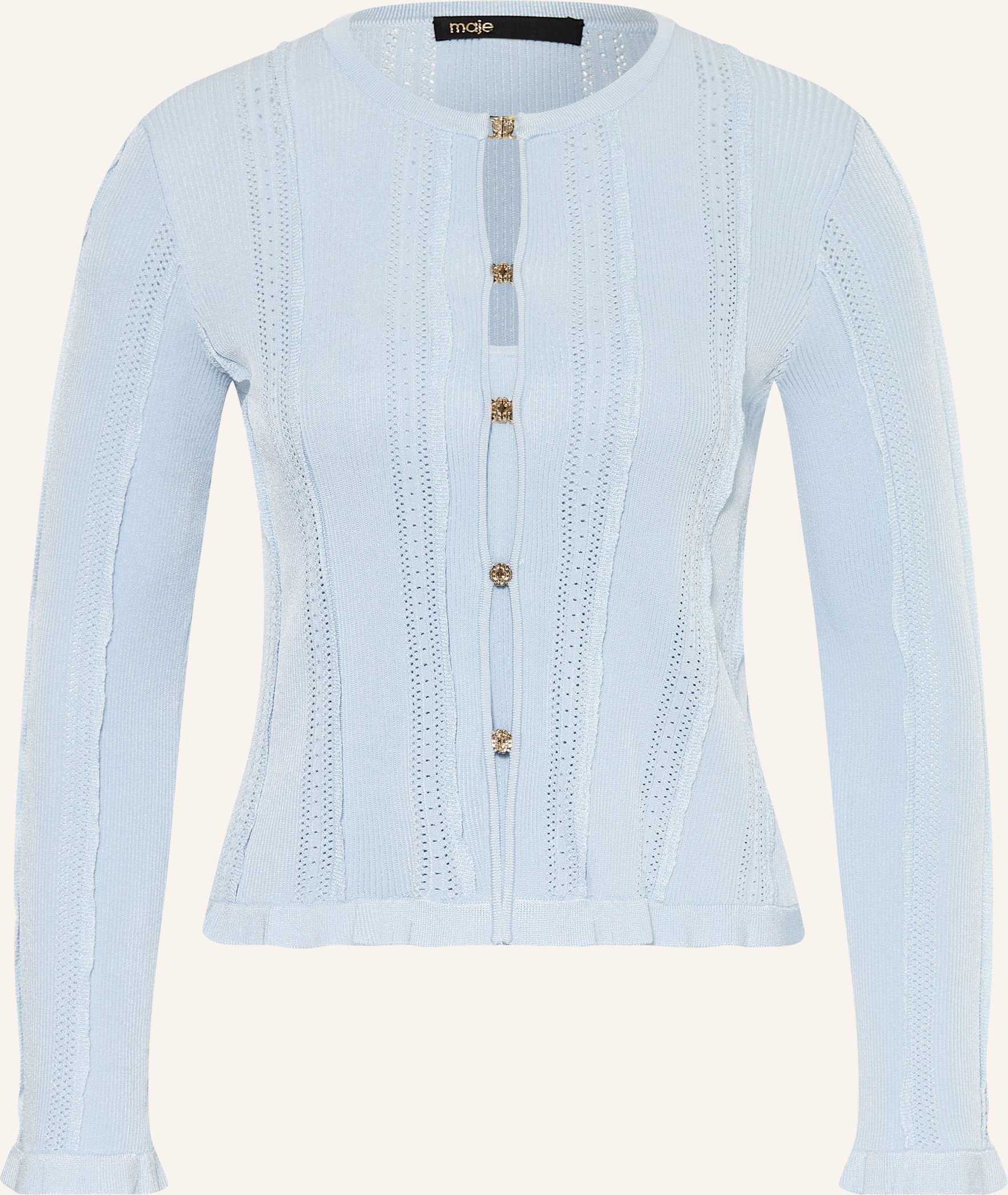 Maje Set: Strickjacke Und Stricktop blau