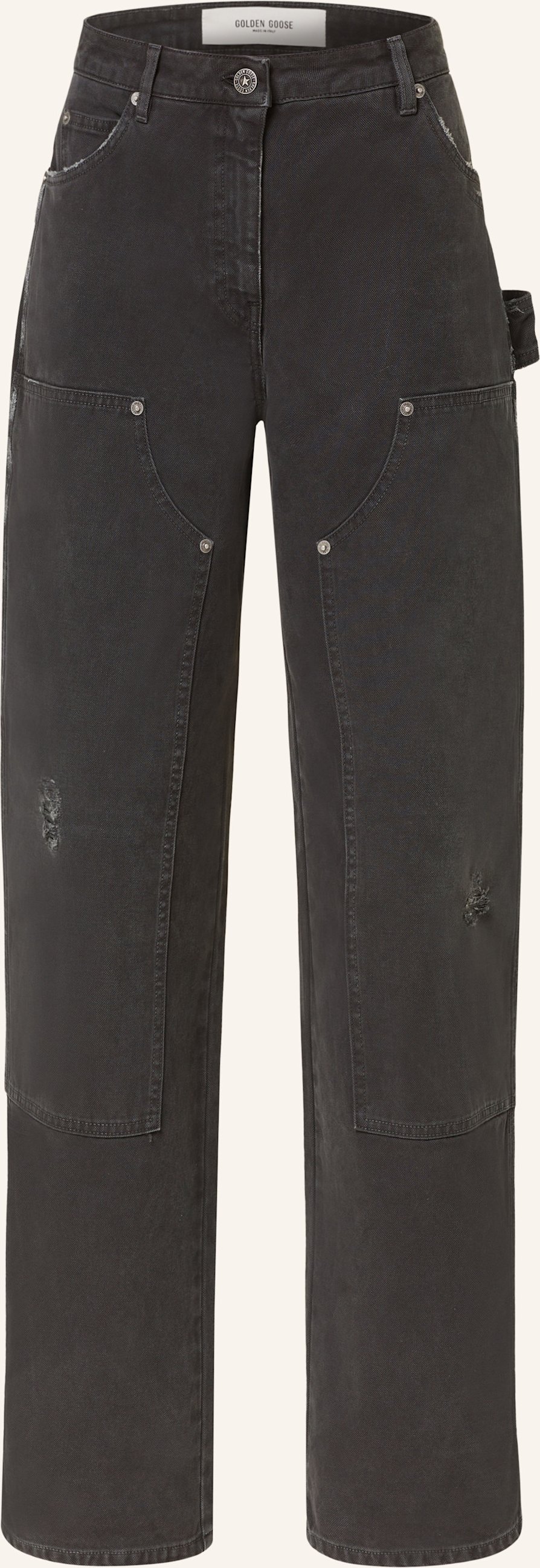 Golden Goose Destroyed Jeans Journey schwarz