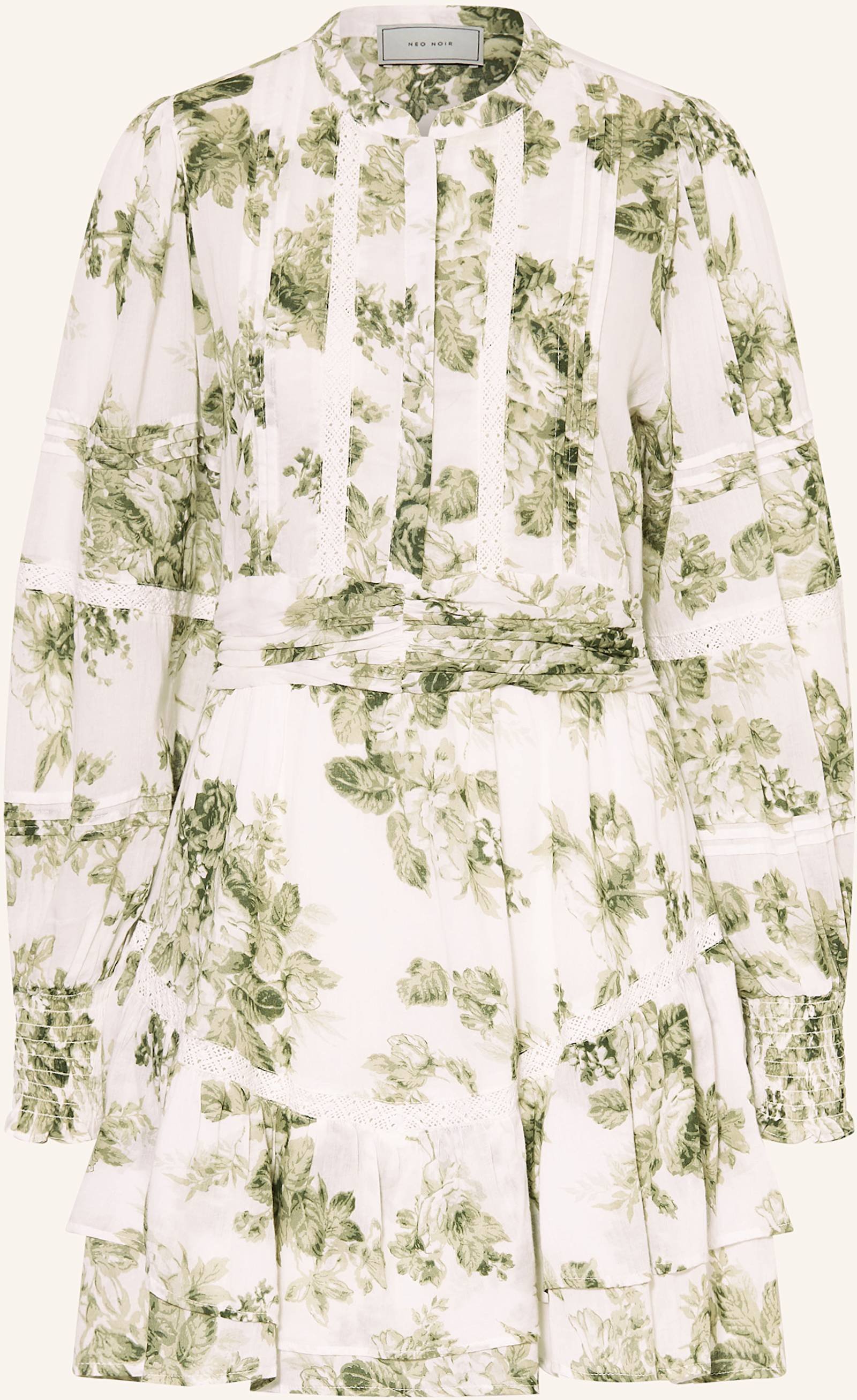 Thumbnail - Neo Noir Kleid Roberta Flower Flow Mit Lochspitze gruen