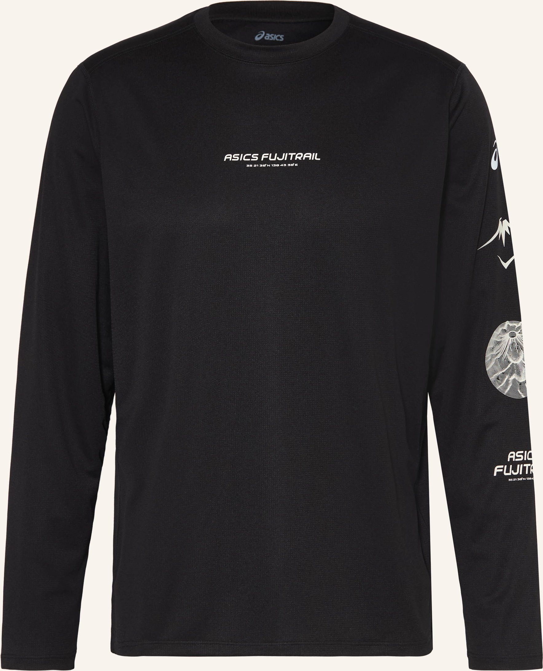Asics Laufshirt Fujitrail Logo Ls schwarz
