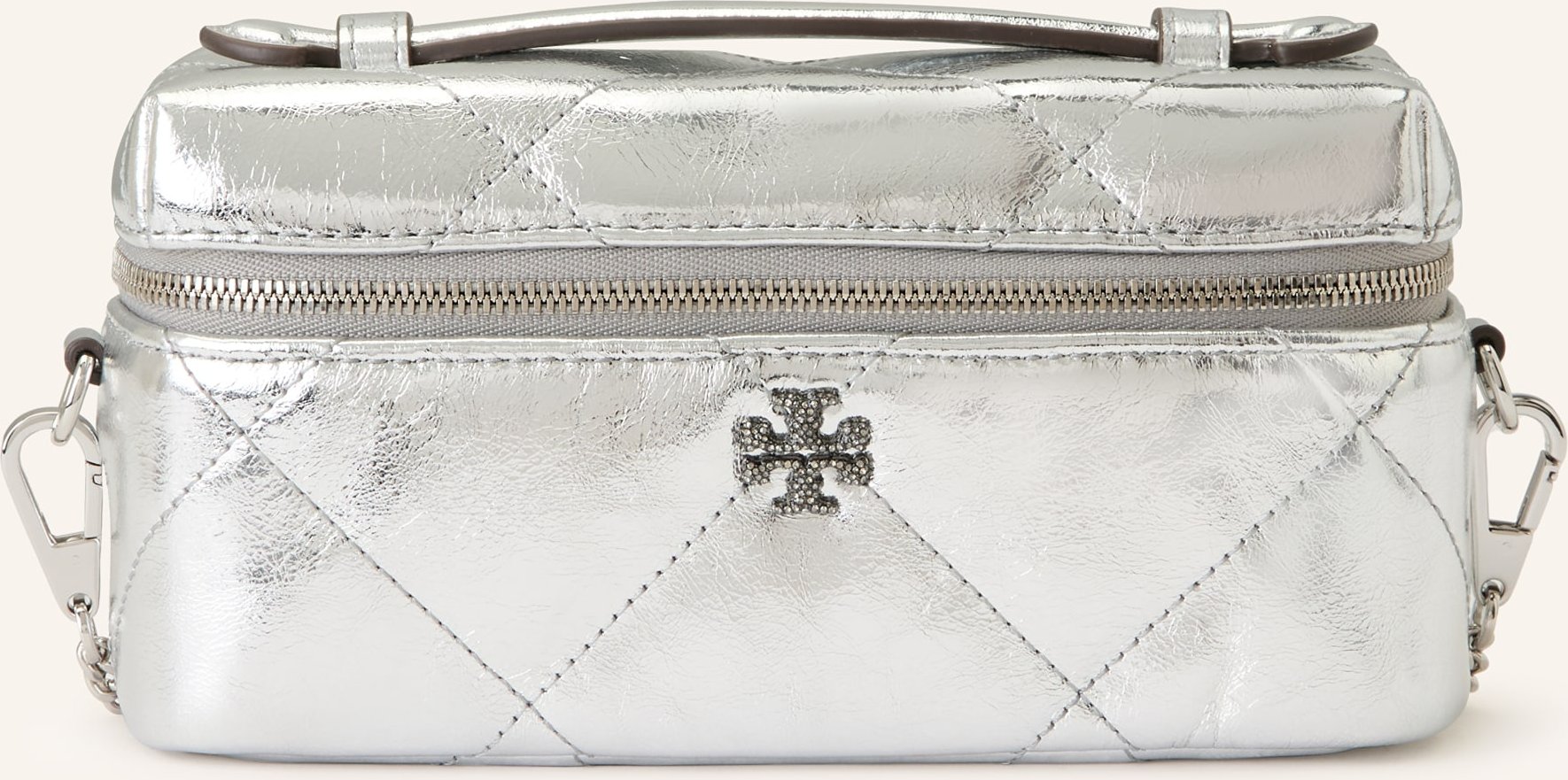 Tory Burch Handtasche Kira East-West silber