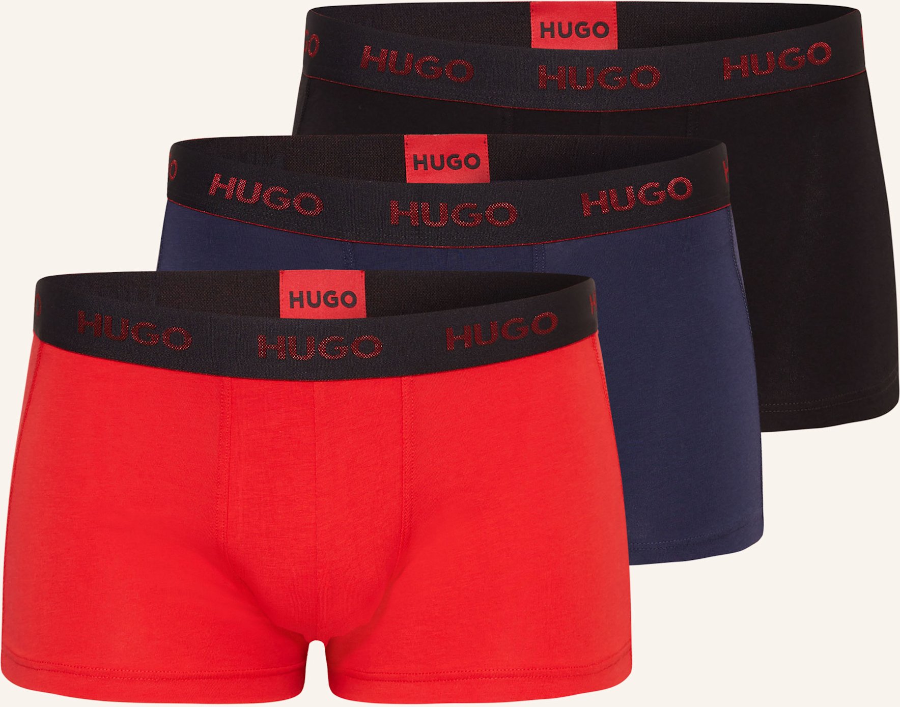 Thumbnail - Hugo 3er-Pack Boxershorts rot